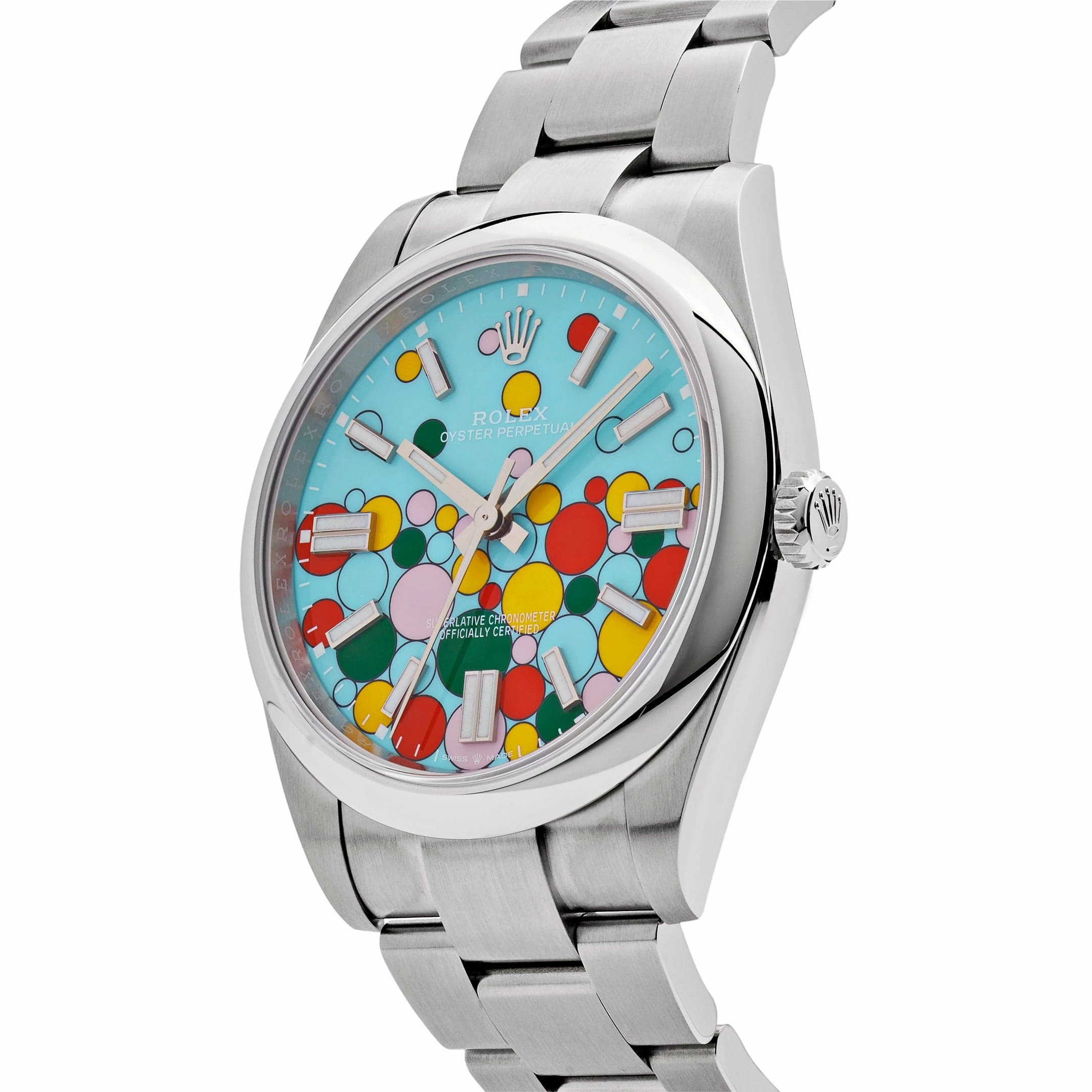 Rolex Oyster Perpetual 41 124300 Stainless Steel 'Celebration Motif' Dial