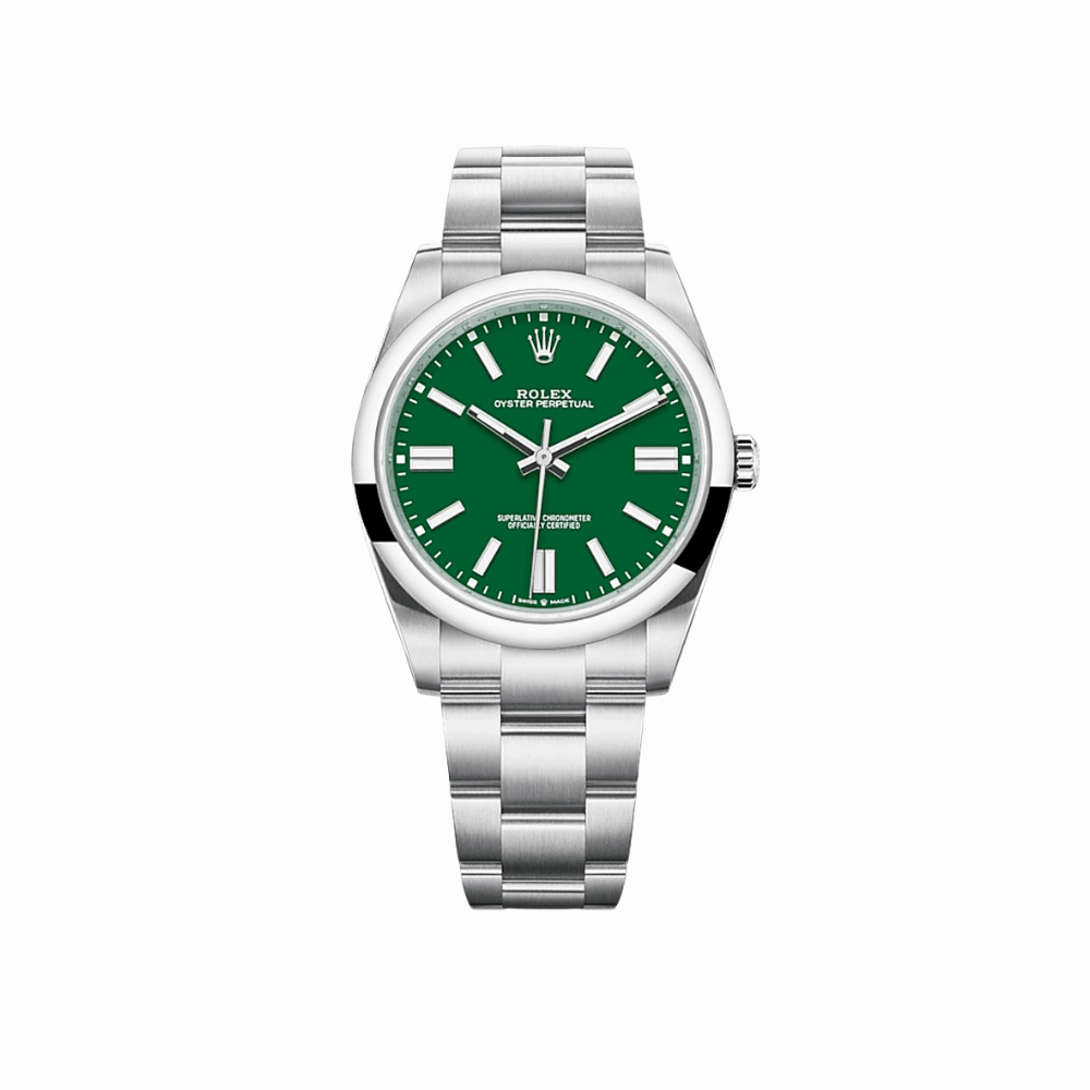 Rolex Oyster Perpetual 41 124300 Stainless Steel Green Dial