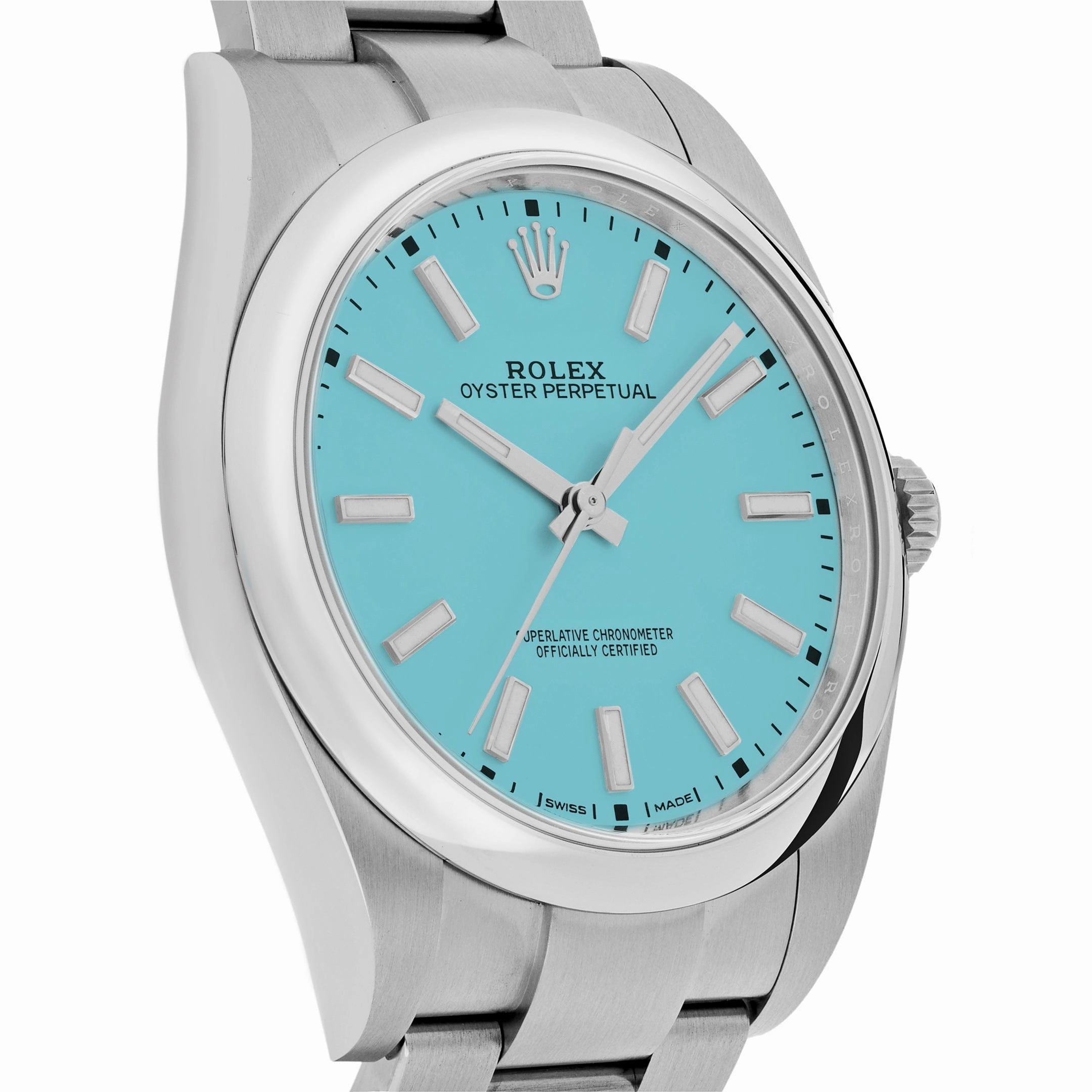 Rolex Oyster Perpetual 41 124300 Stainless Steel Turquoise Dial