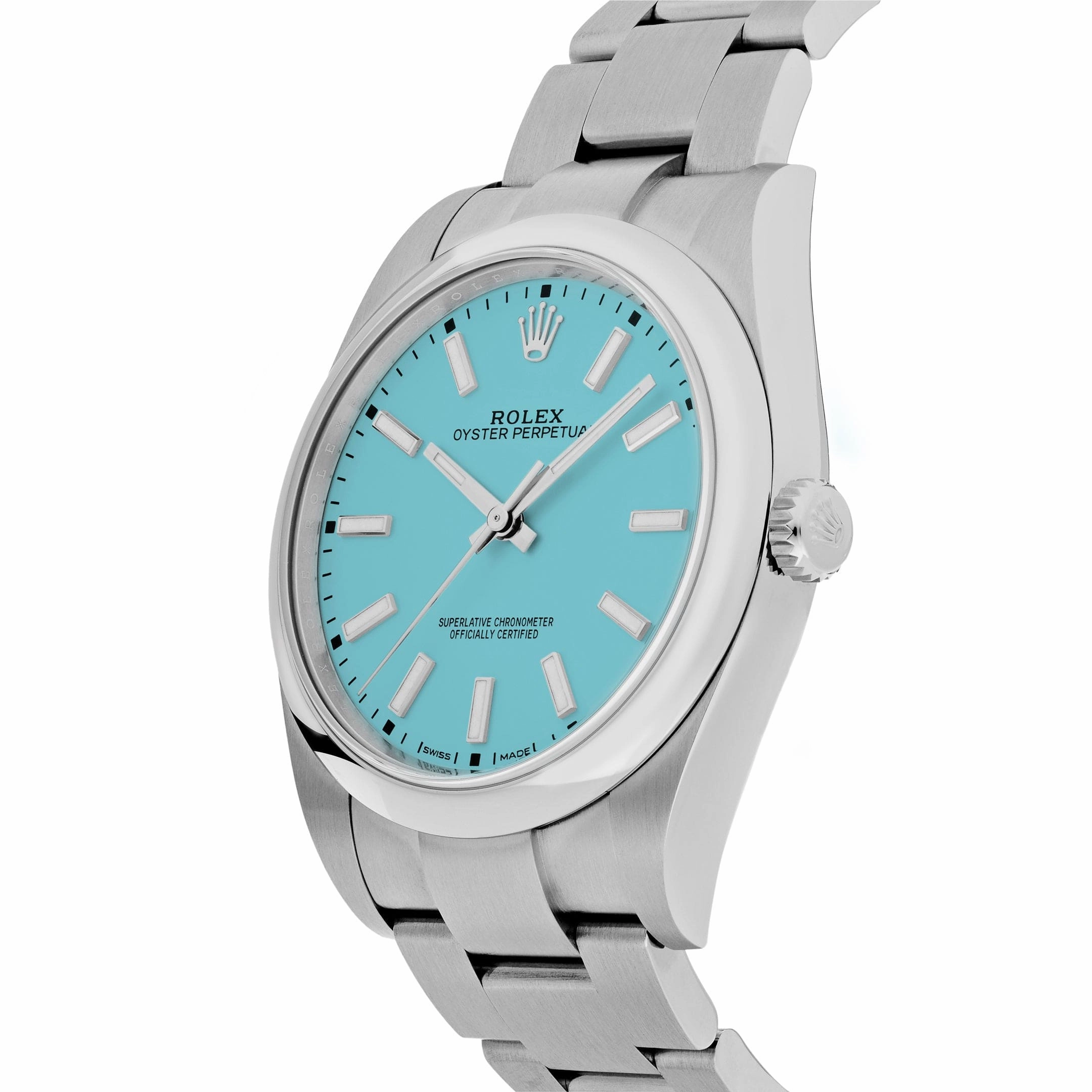Rolex Oyster Perpetual 41 124300 Stainless Steel Turquoise Dial