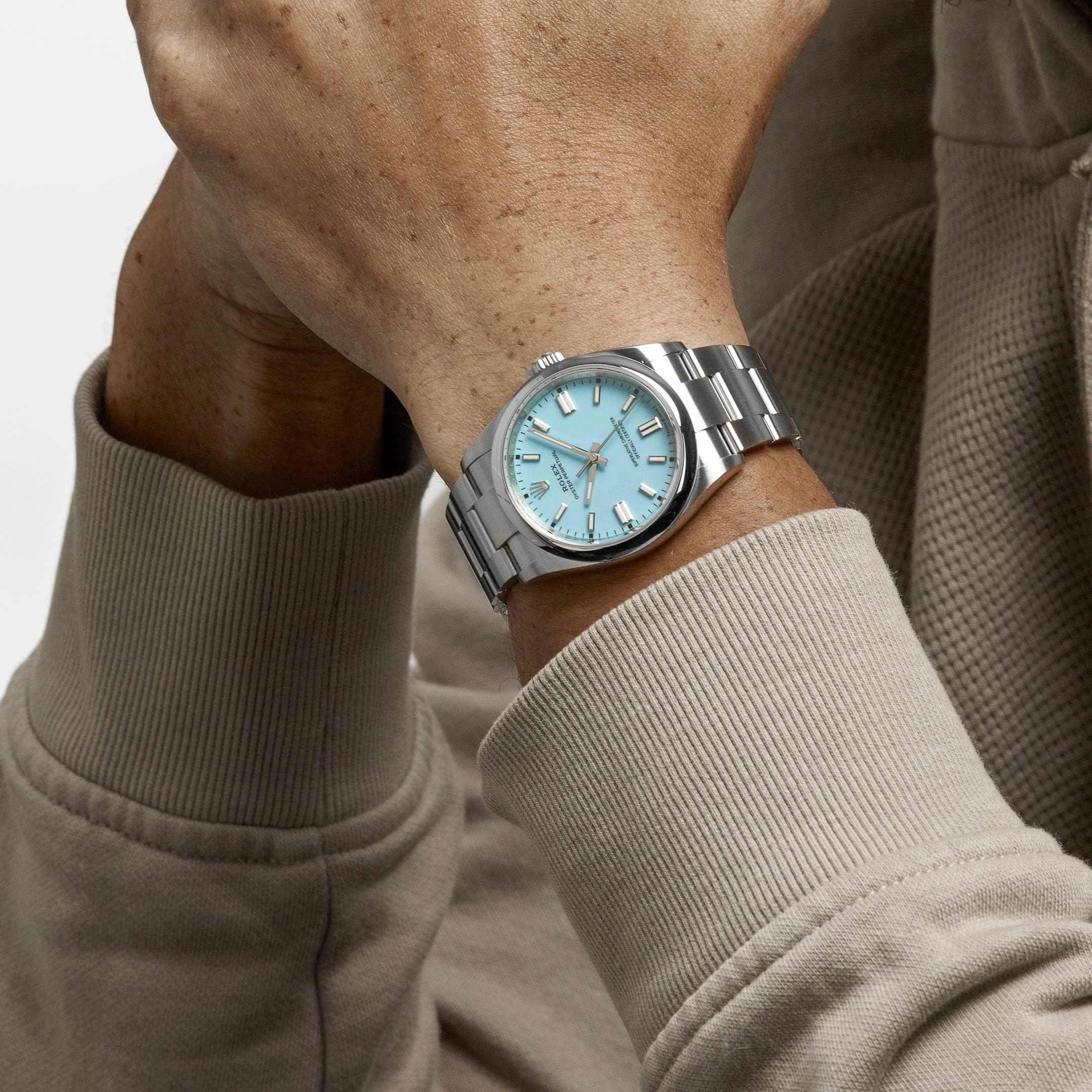 Rolex Oyster Perpetual 41 124300 Stainless Steel Turquoise Dial