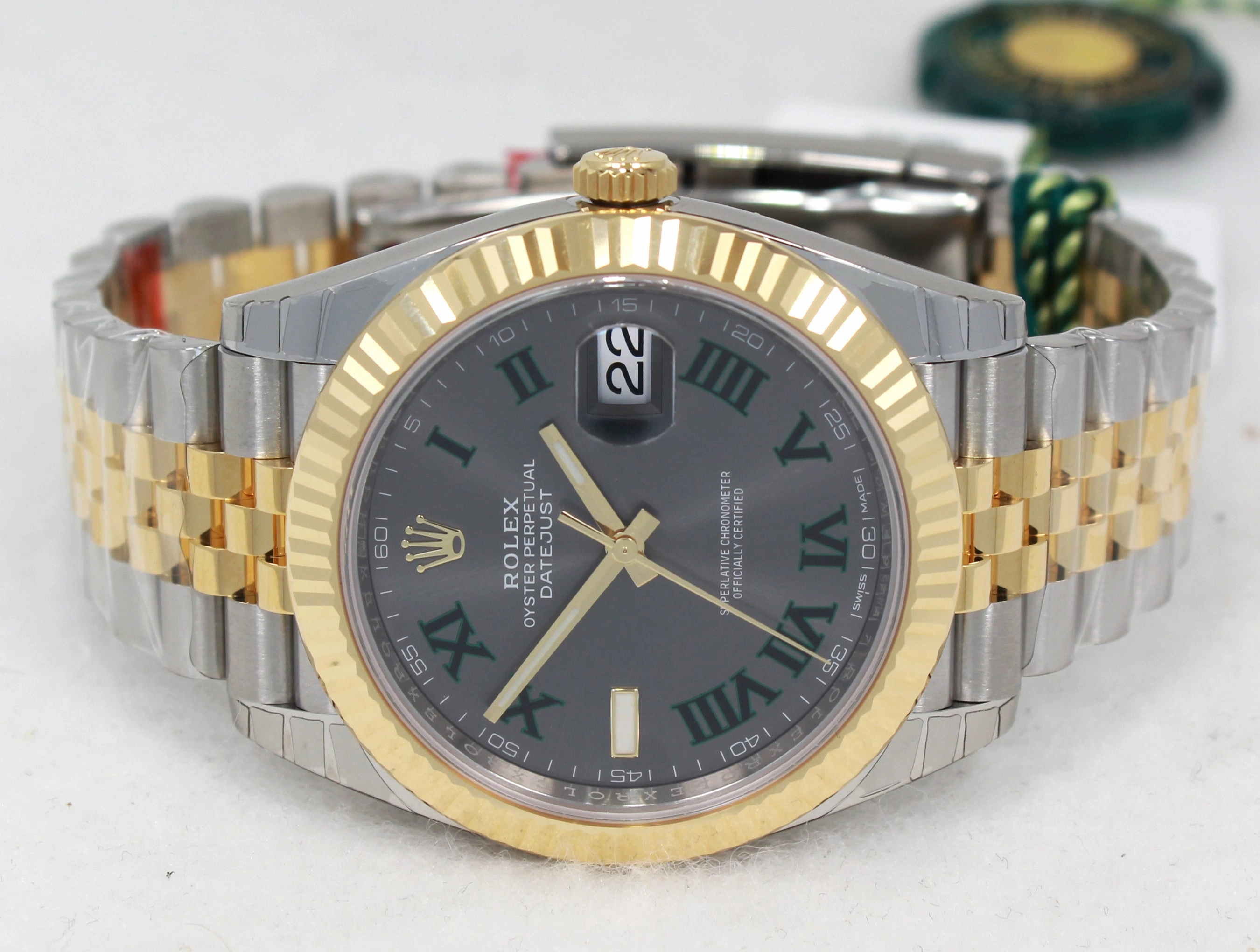 Rolex Oyster Perpetual Datejust 41 126333 Wimbledon Dial Box and Papers Unworn