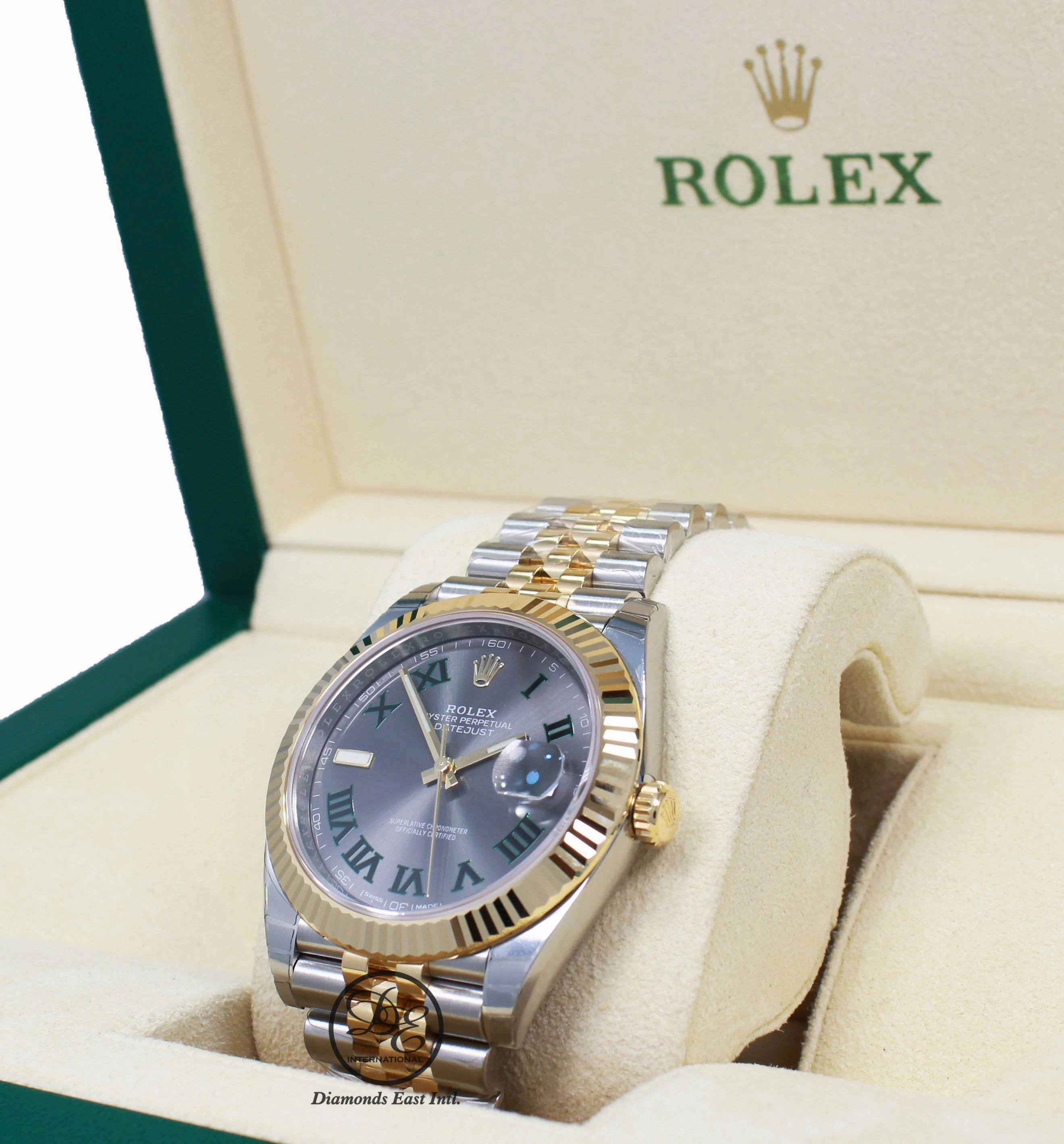 Rolex Oyster Perpetual Datejust 41 126333 Wimbledon Dial Box and Papers Unworn