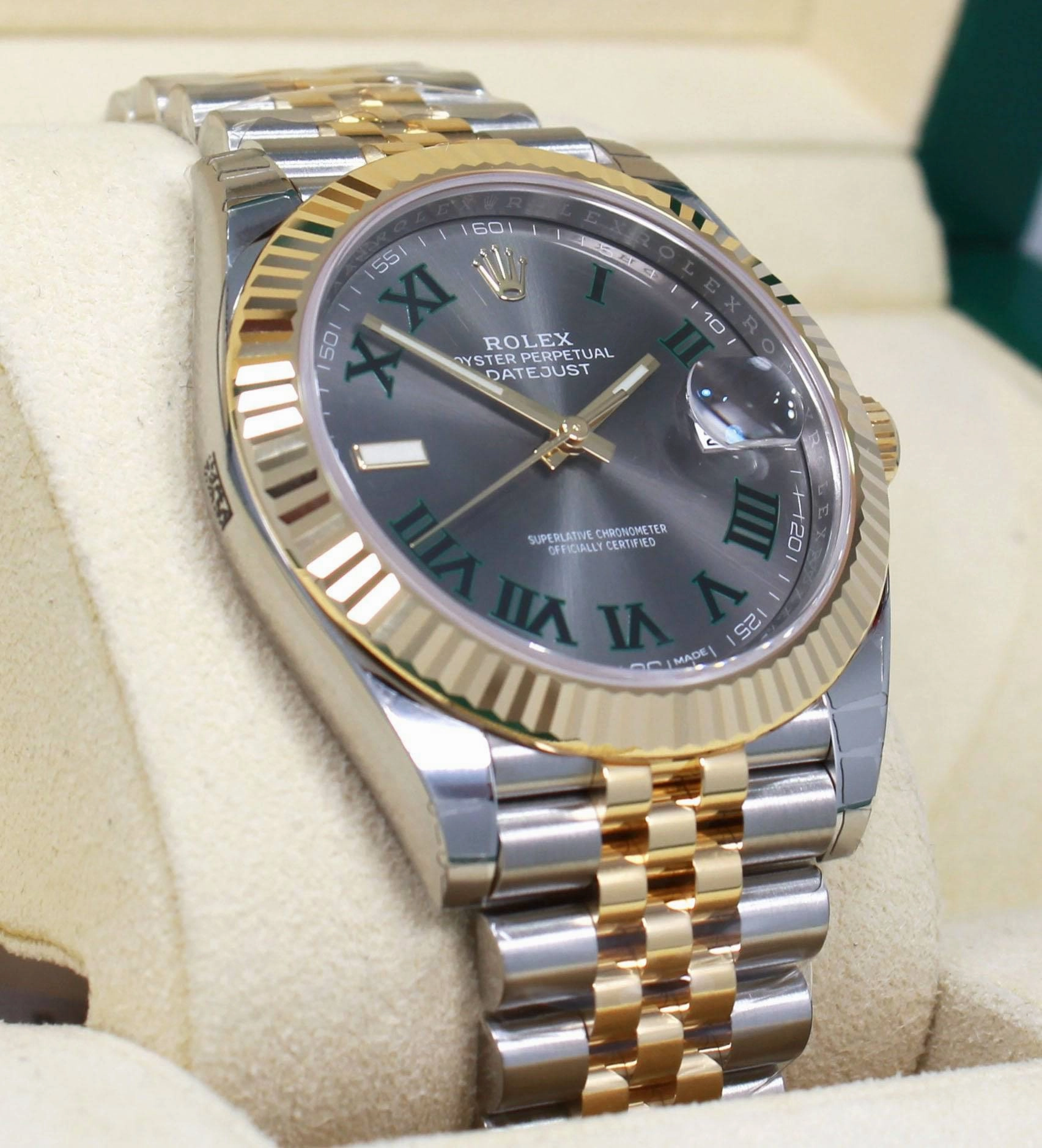 Rolex Oyster Perpetual Datejust 41 126333 Wimbledon Dial Box and Papers Unworn