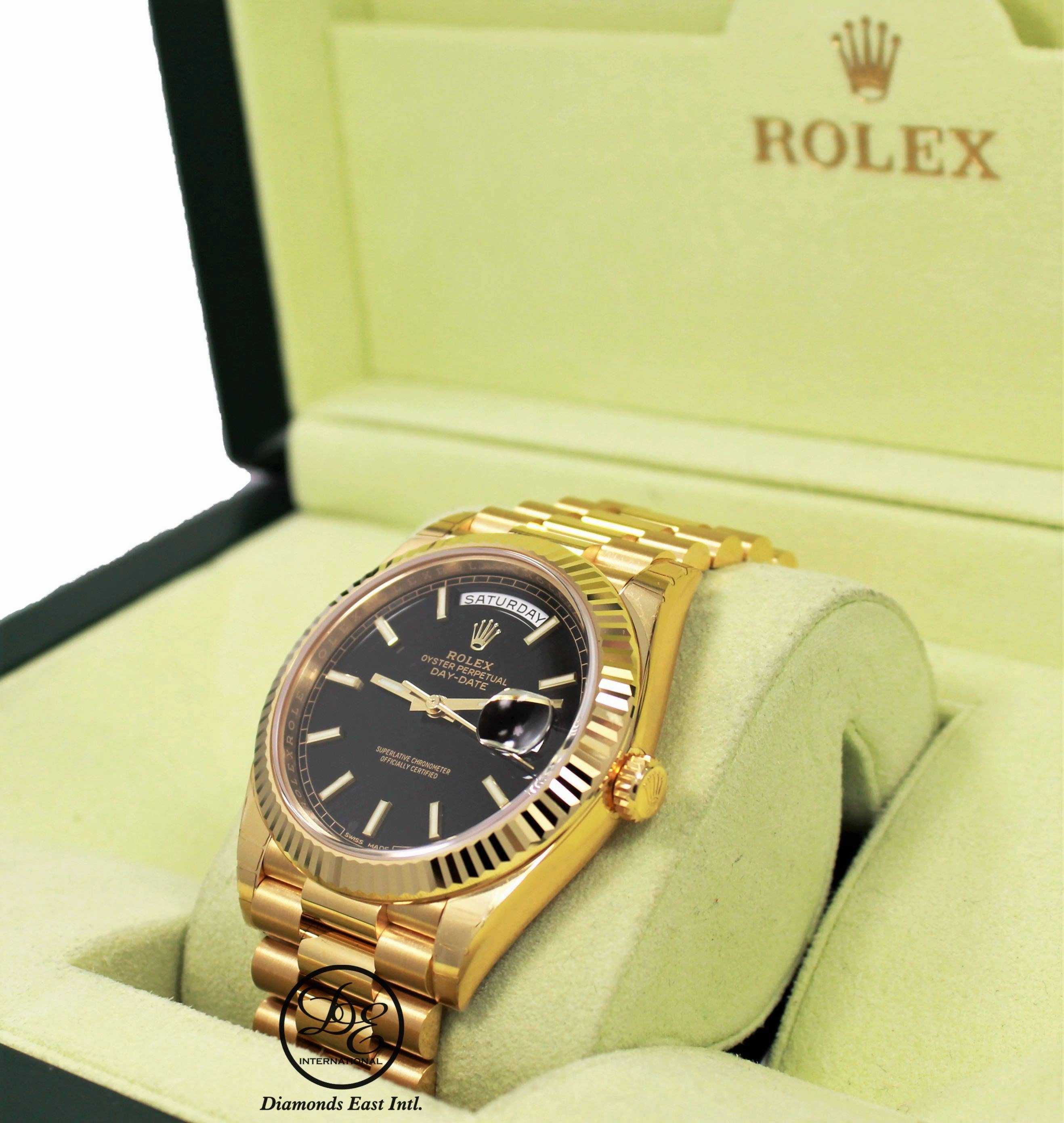Rolex Oyster Perpetual Day-Date 40 228238 BLKDP  (Unworn)