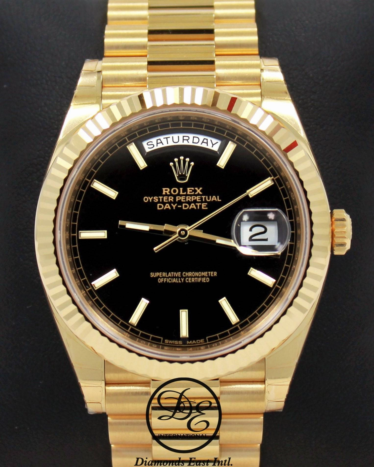 Rolex Oyster Perpetual Day-Date 40 228238 BLKDP  (Unworn)