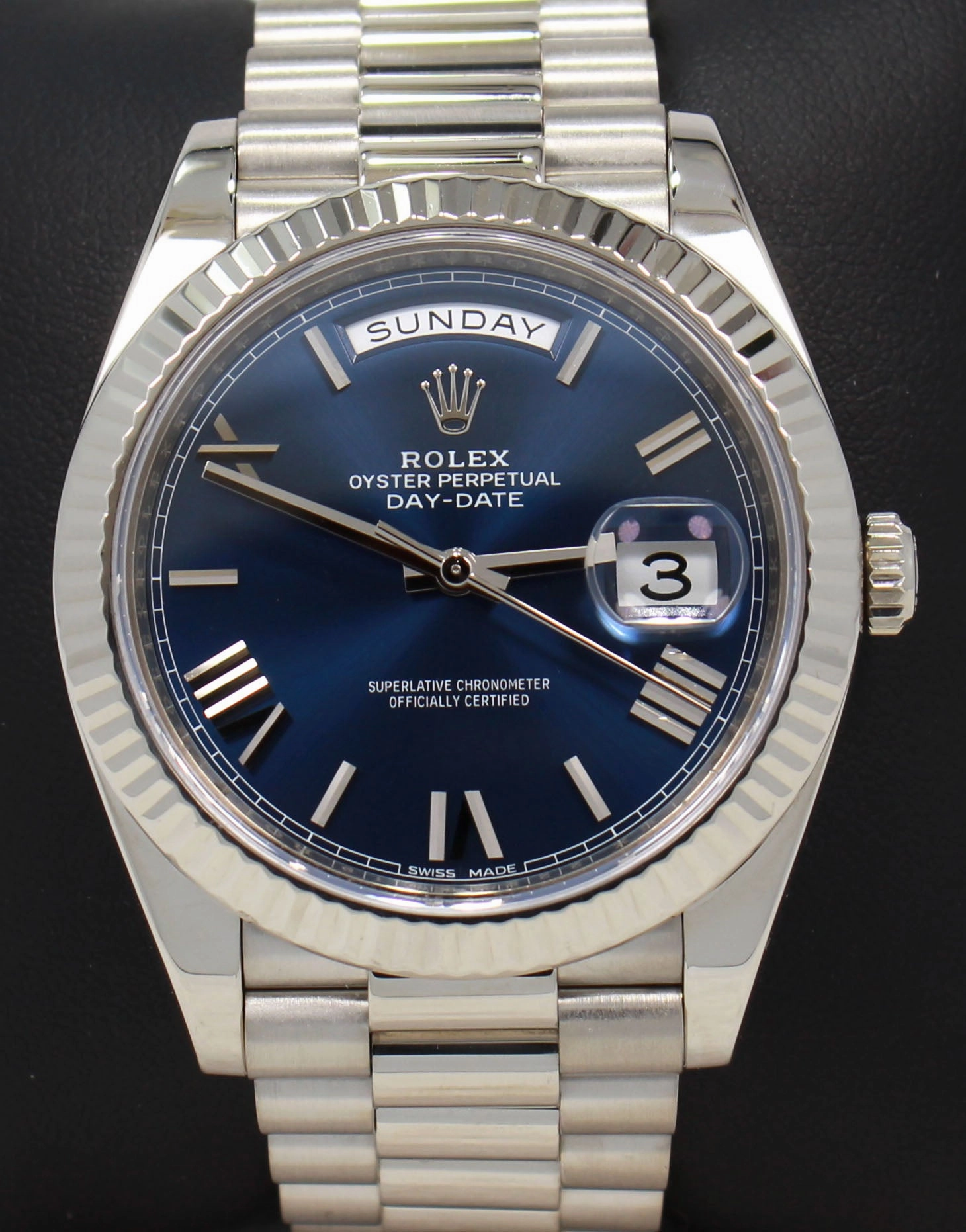 Rolex Oyster Perpetual Day-Date 40 228239 BLURP Box and Papers Unworn