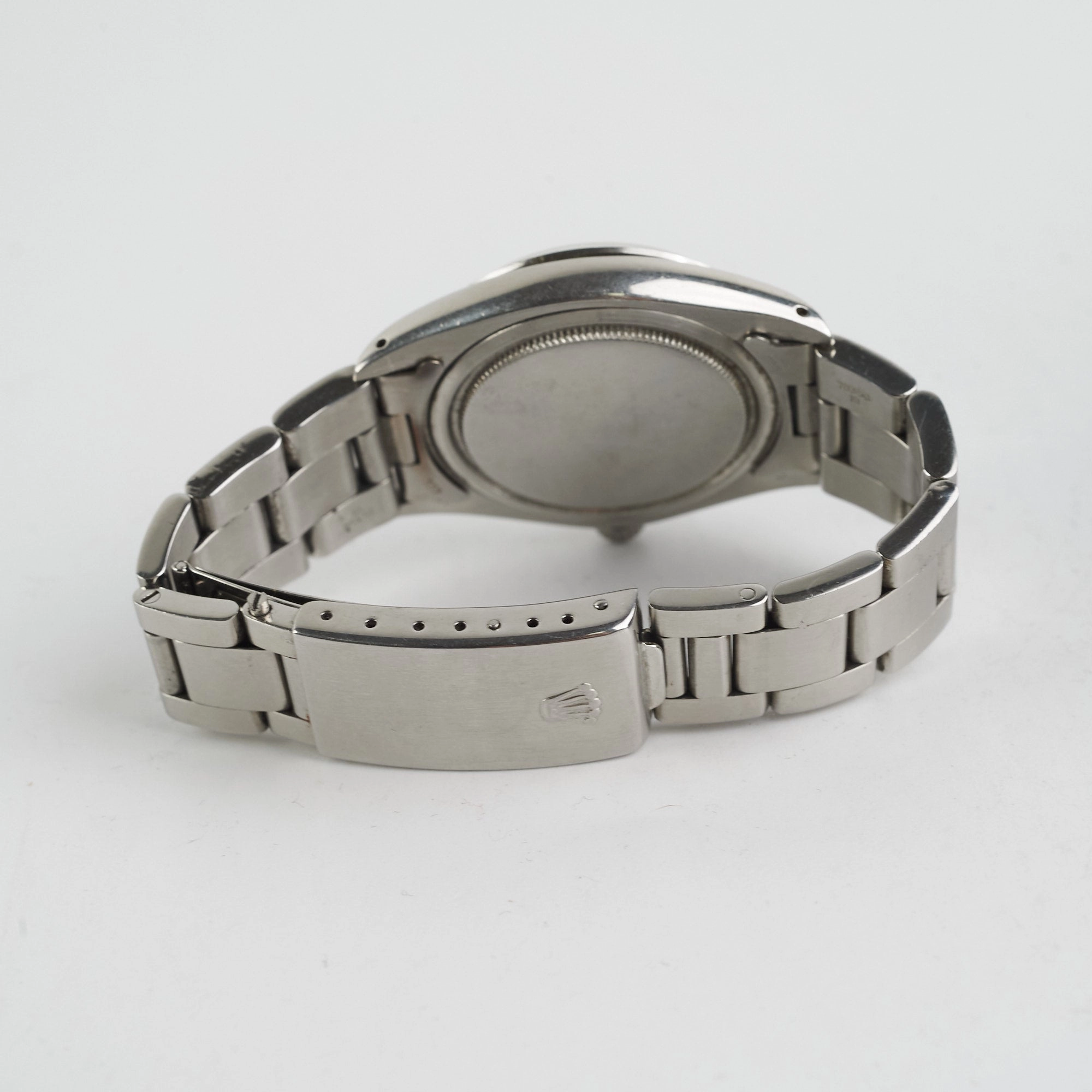 Rolex Oysterdate Black Dial Silver Oyster Bracelet 34 MM
