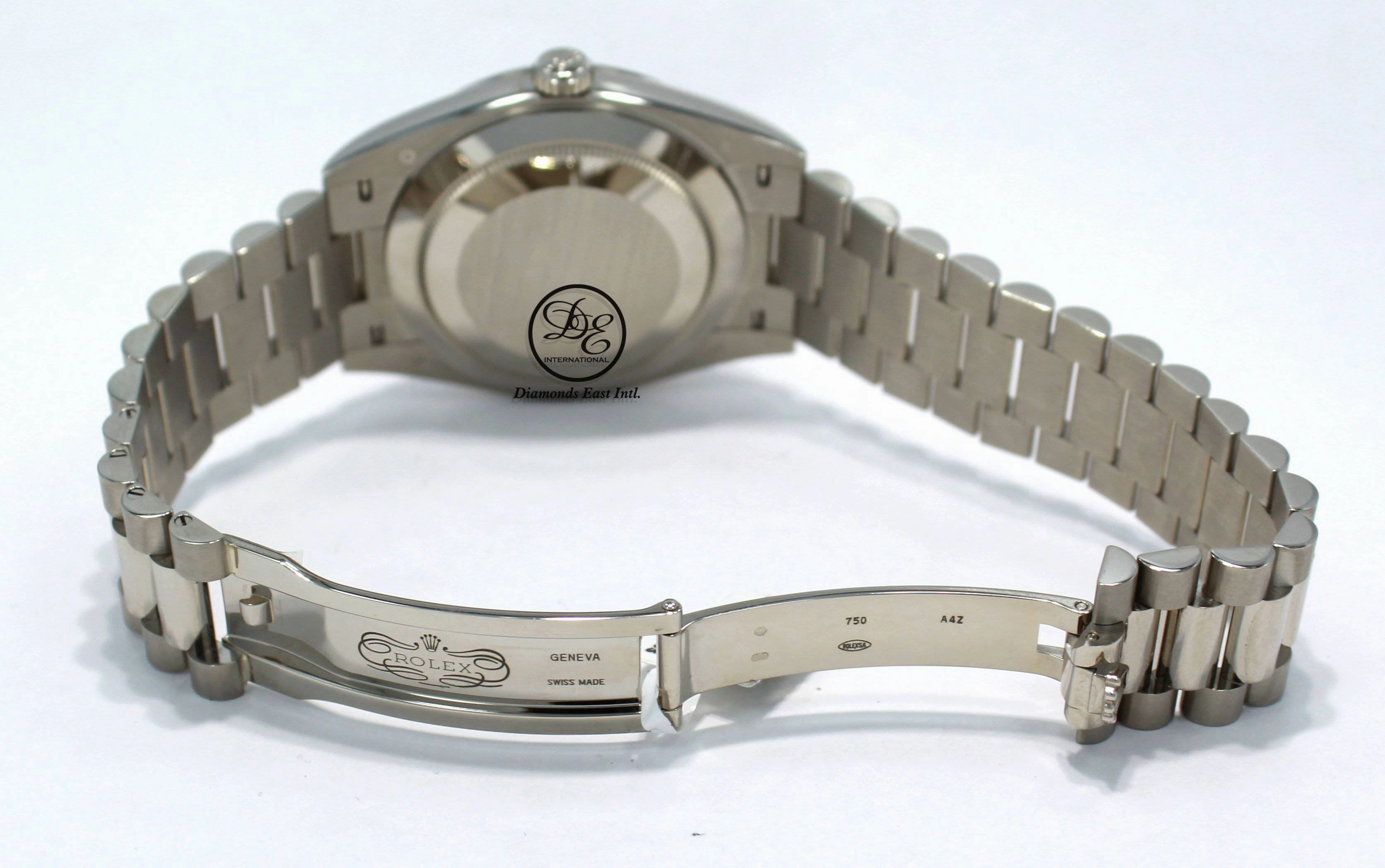 Rolex President 40mm Day-Date 228239 GRNRP 18K White Gold Green Roman Dial Box/Papers