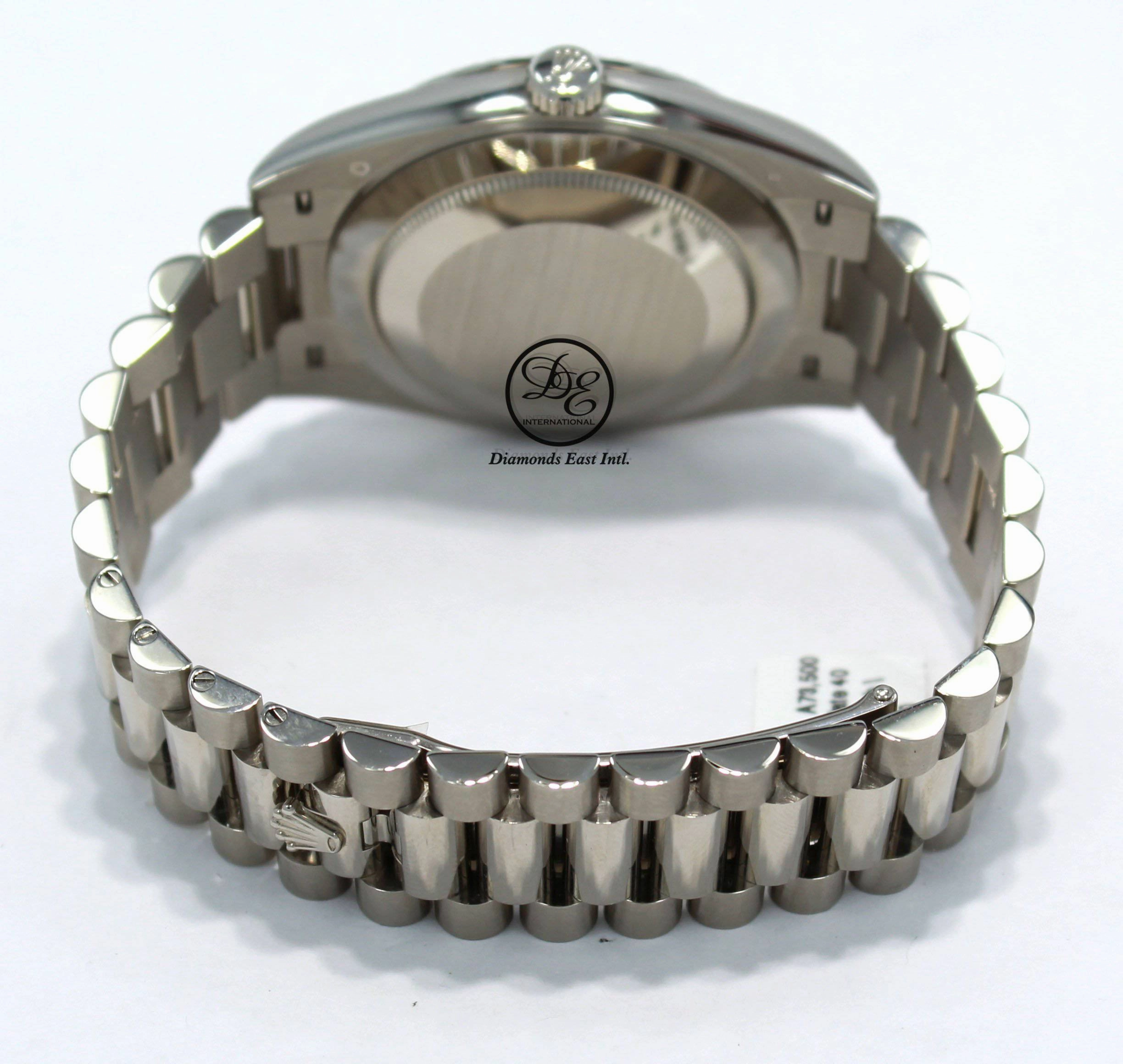 Rolex President 40mm Day-Date 228239 GRNRP 18K White Gold Green Roman Dial Box/Papers