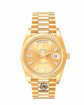 Rolex President Day-Date 40 mm 228238 18K Yellow Gold Factory Baguettes Diamond Dial