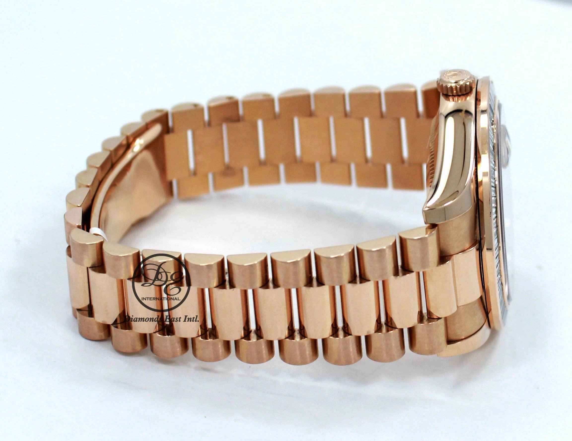 Rolex President Day-Date 41mm 218235 18K Rose Gold 6CT Bezel Pave Diamond Dial