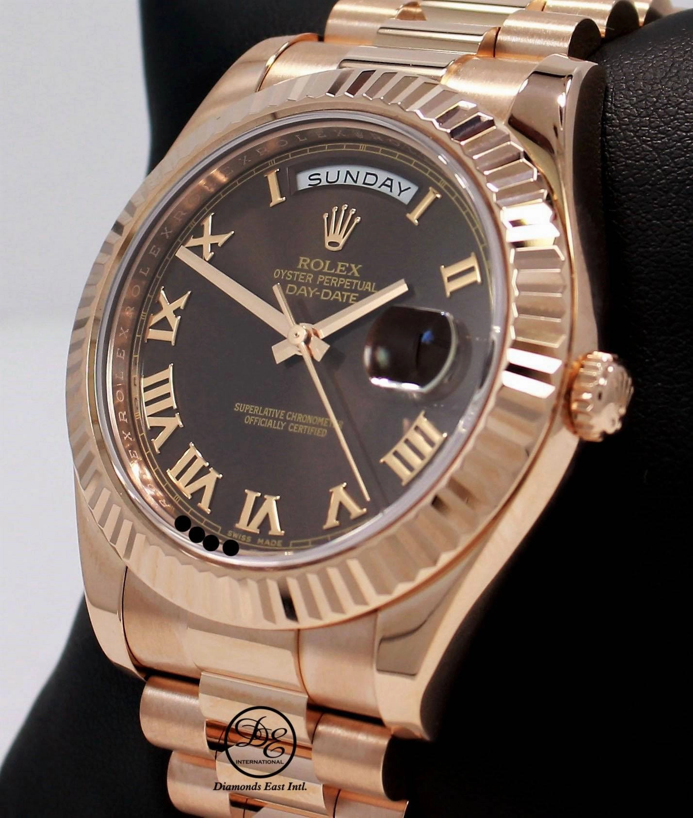 Rolex President Day-Date 41mm 218235 18K Rose Gold Chocolate Dial BOX/PAPERS