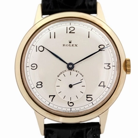 Rolex Shock Resisting 9k Gold, 1960 Vintage Dress Watch