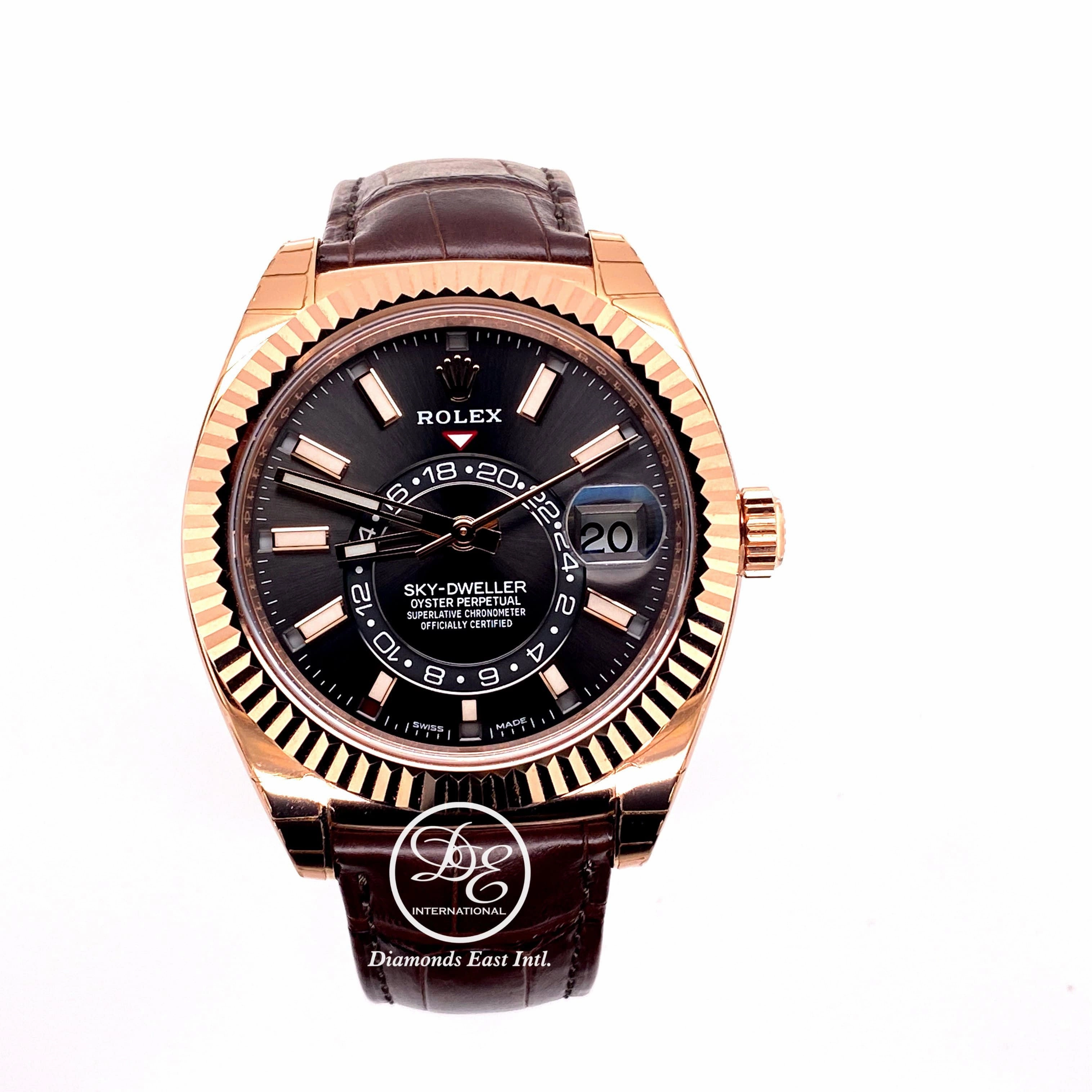 Rolex Sky-Dweller 18k Rose Gold  326135 Dark Rhodium UNWORN