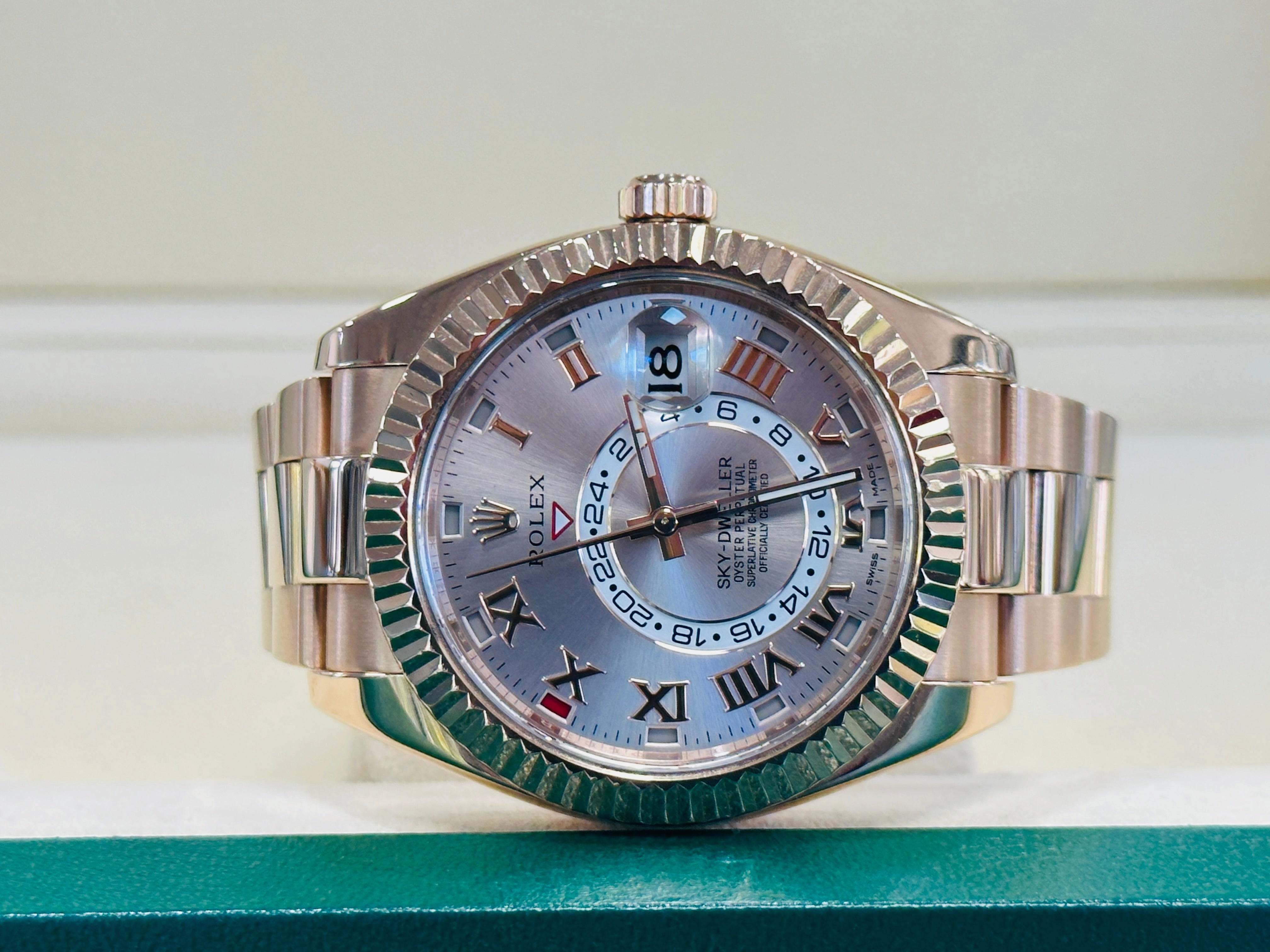 Rolex Sky-Dweller 18K Rose Gold Sundust Dial 326935 MINT
