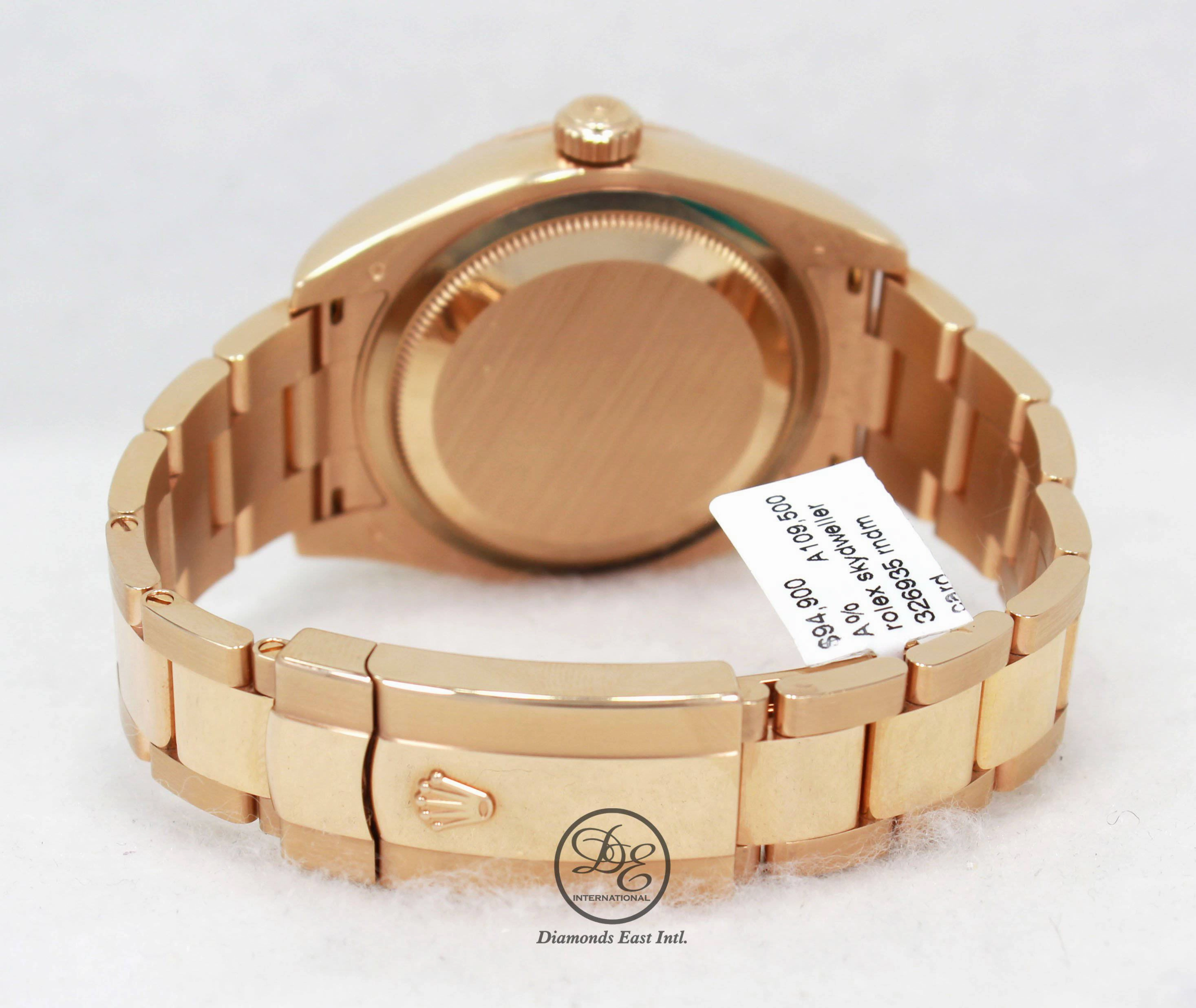 Rolex Sky-Dweller 18K Rose Gold Sundust Dial 326935 MINT