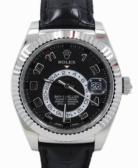 Rolex Sky-Dweller 18K White Gold 326139 BLKARS