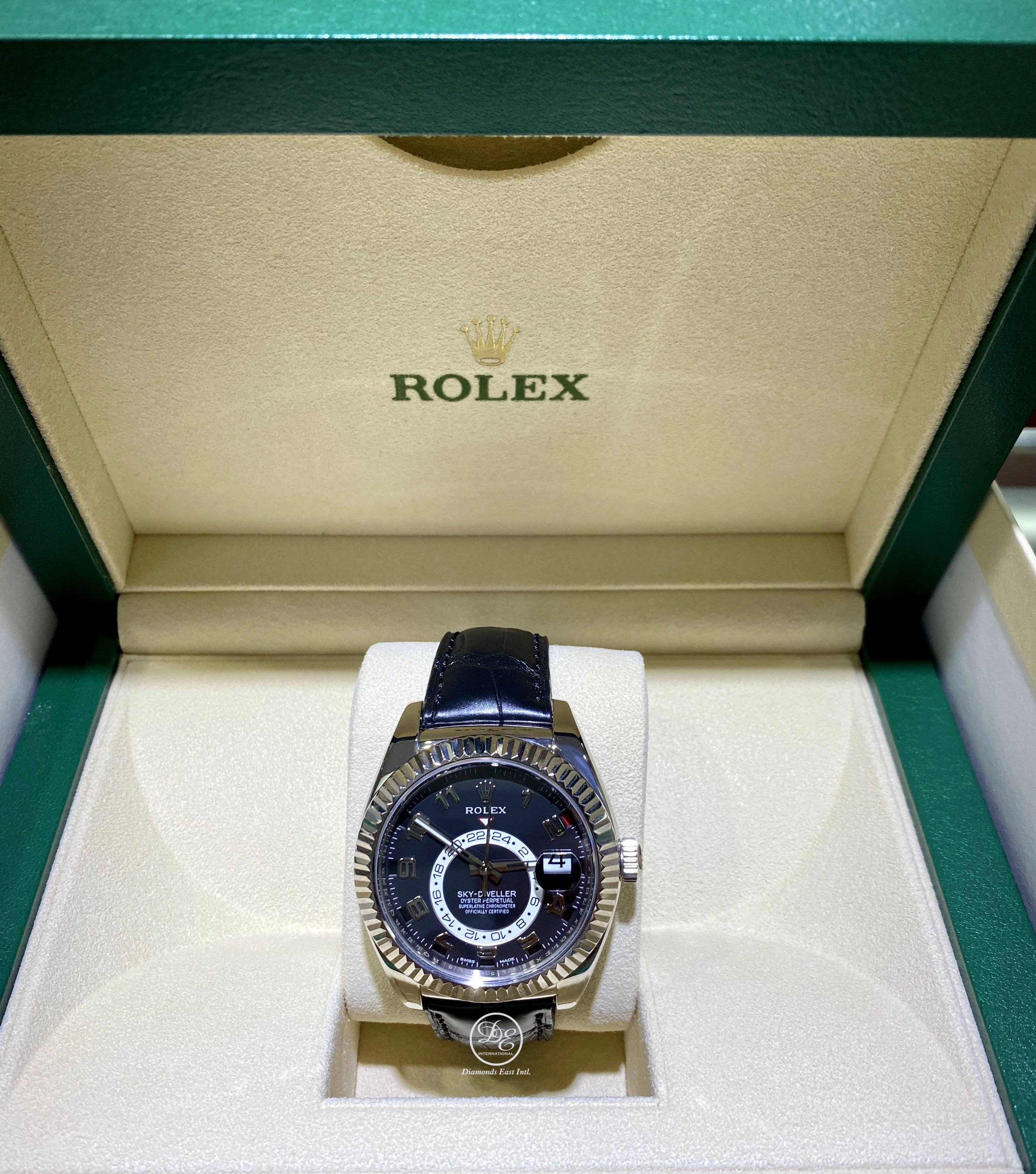 Rolex Sky-Dweller 18K White Gold 326139 BLKARS