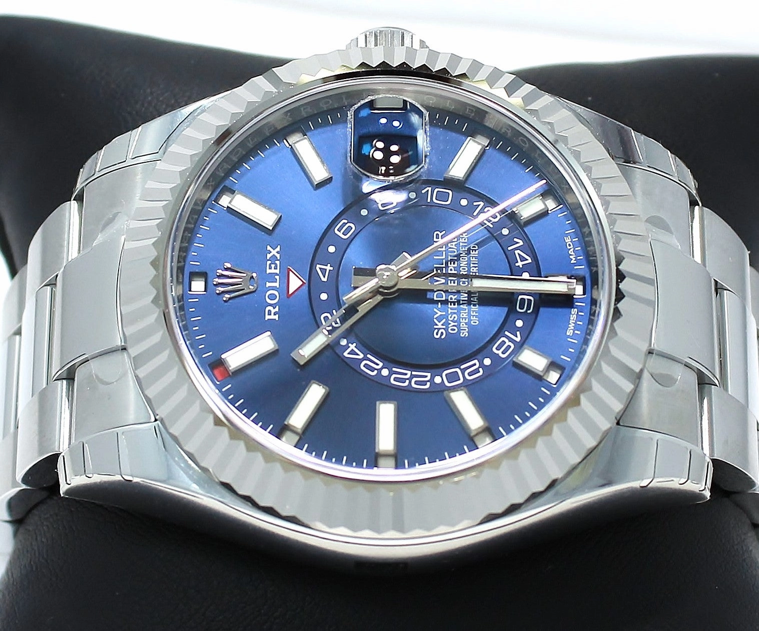 Rolex Sky-Dweller 18K White Gold / SS 326934 BLUSO UNWORN