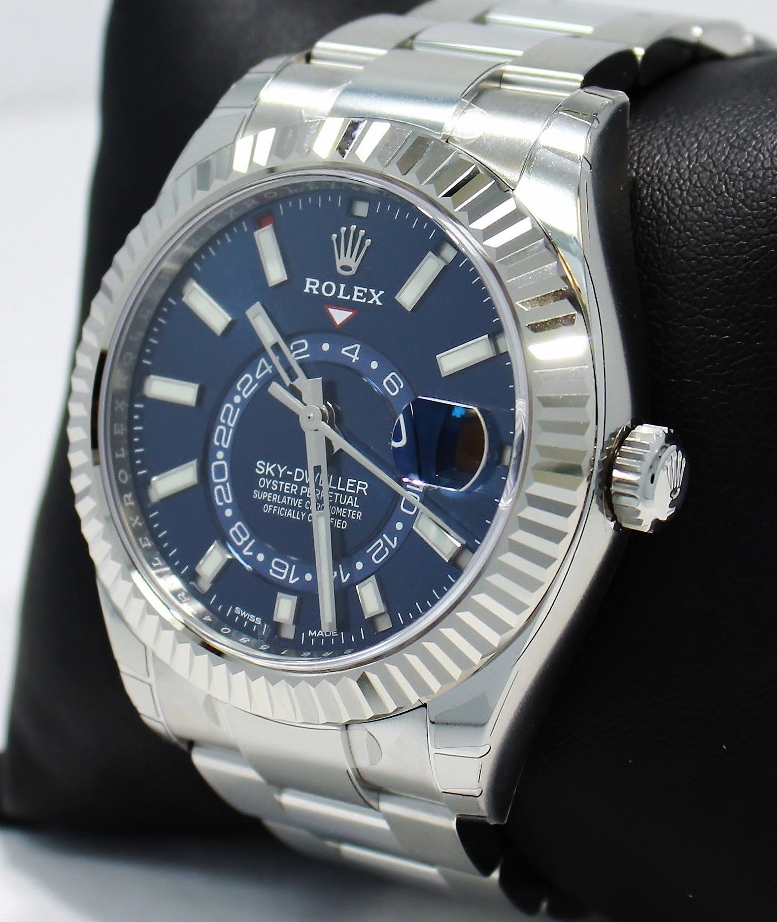 Rolex Sky-Dweller 18K White Gold / SS 326934 BLUSO UNWORN
