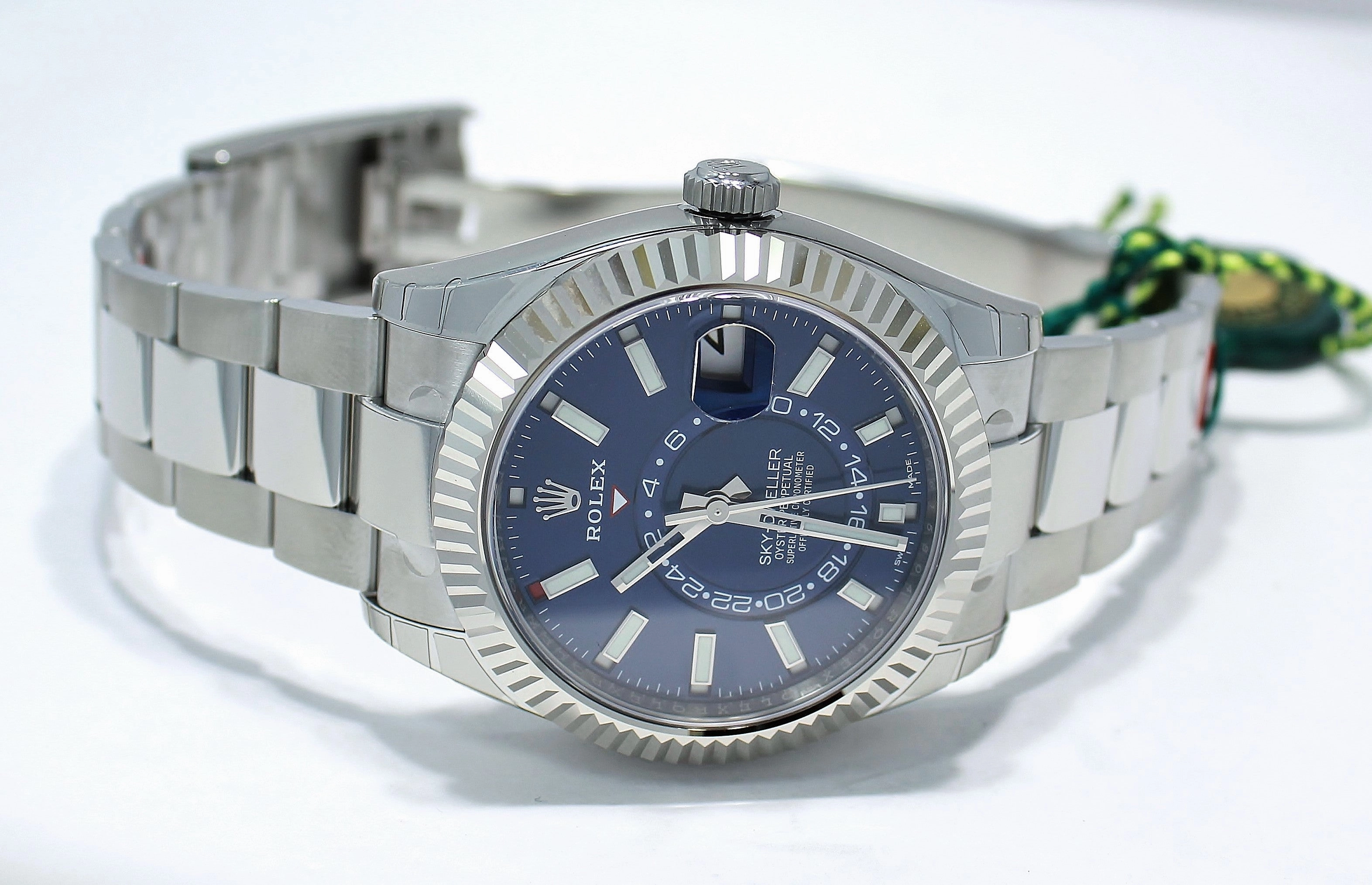 Rolex Sky-Dweller 18K White Gold / SS 326934 BLUSO UNWORN