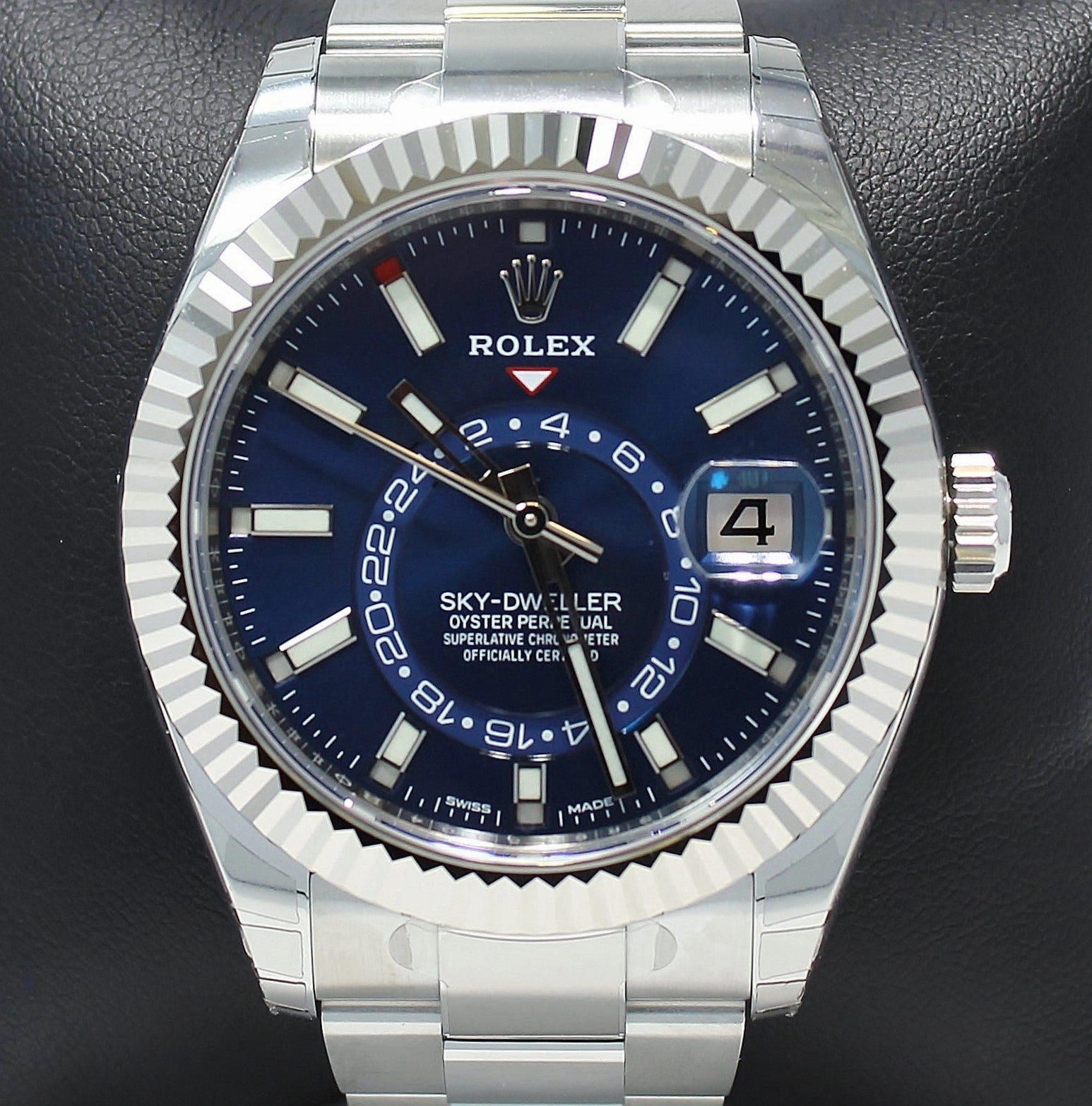 Rolex Sky-Dweller 18K White Gold / SS 326934 BLUSO UNWORN