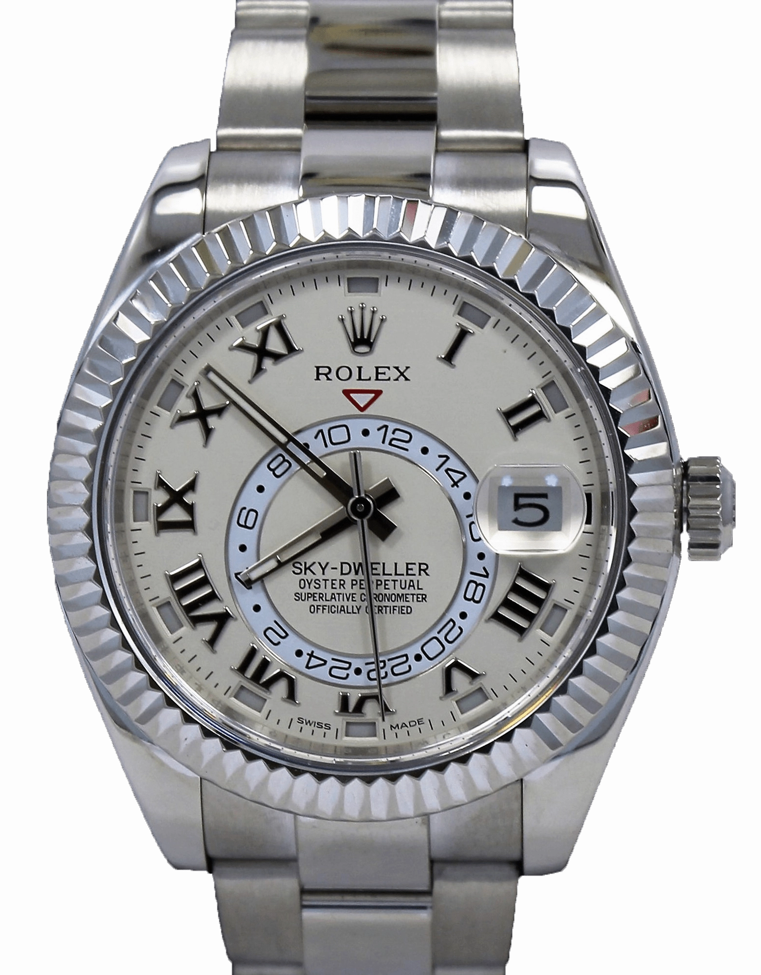 Rolex Sky-Dweller 18K White Gold Ivory Dial 326939 IVRRRO BOX/PAPERS