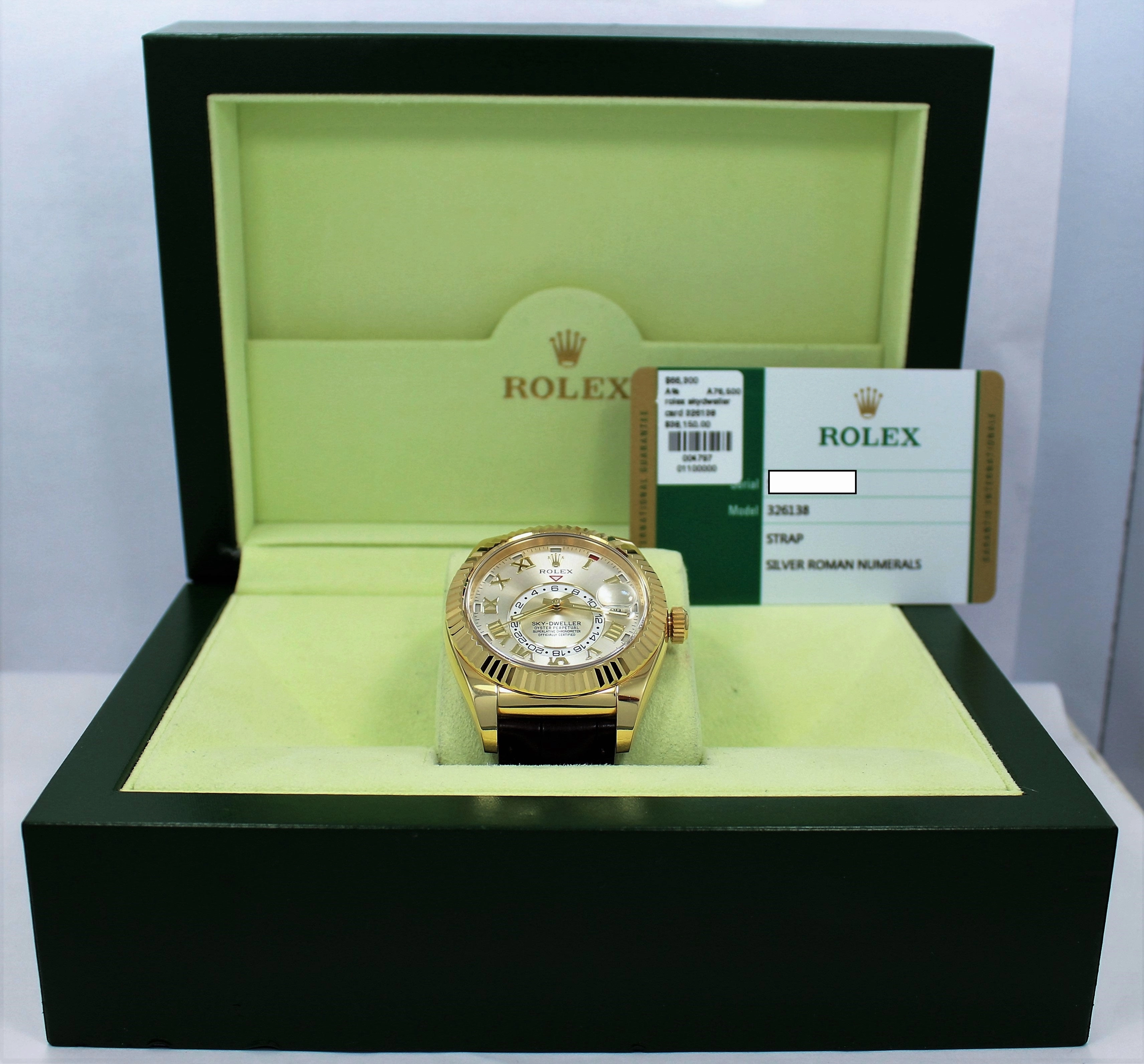 Rolex Sky-Dweller 18K Yellow Gold 326138 BOX/PAPERS