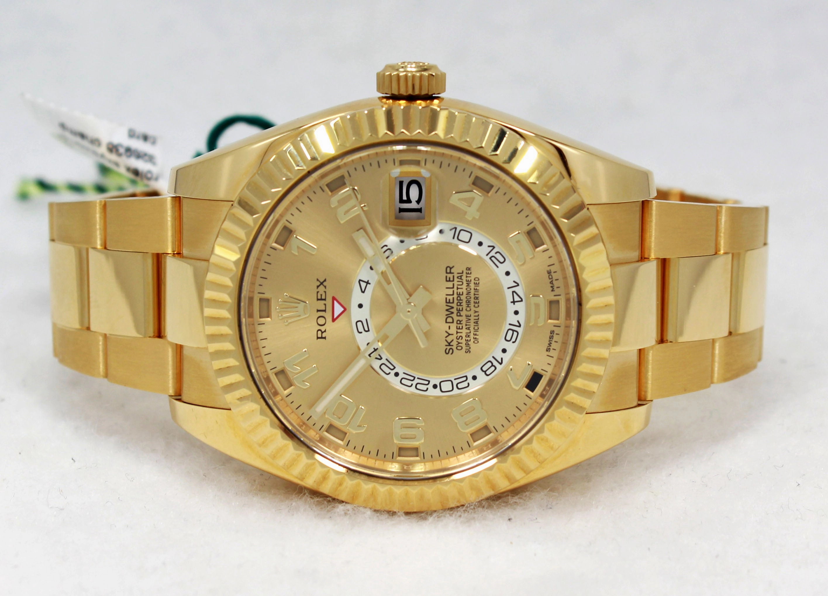 Rolex Sky-Dweller 18K Yellow Gold 326938 GLDARO BOX/PAPERS