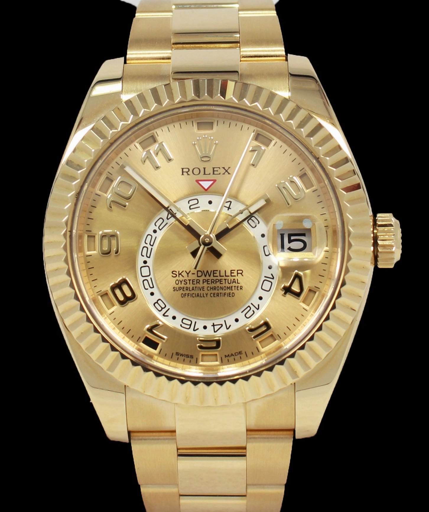 Rolex Sky-Dweller 18K Yellow Gold 326938 GLDARO BOX/PAPERS