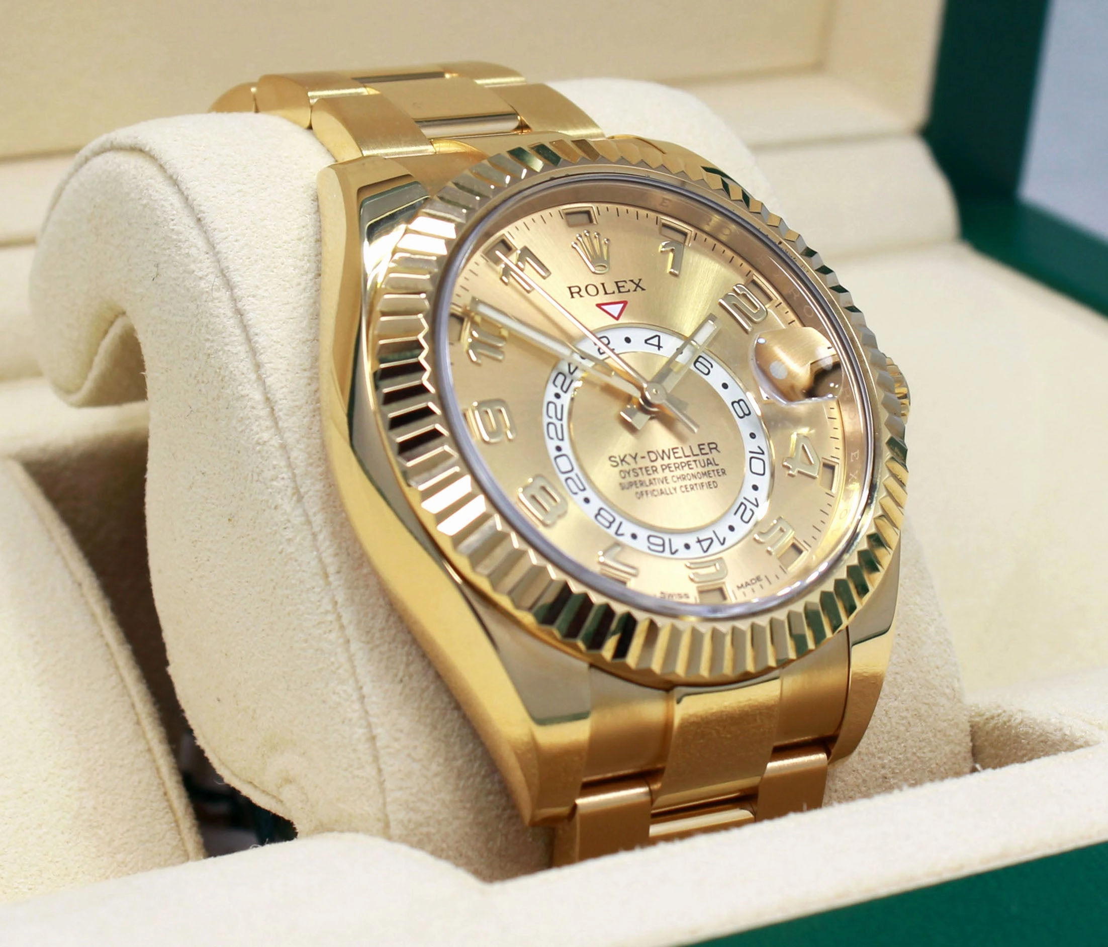 Rolex Sky-Dweller 18K Yellow Gold 326938 GLDARO BOX/PAPERS