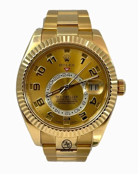 Rolex Sky-Dweller 18K Yellow Gold 326938 GLDARO BOX/PAPERS