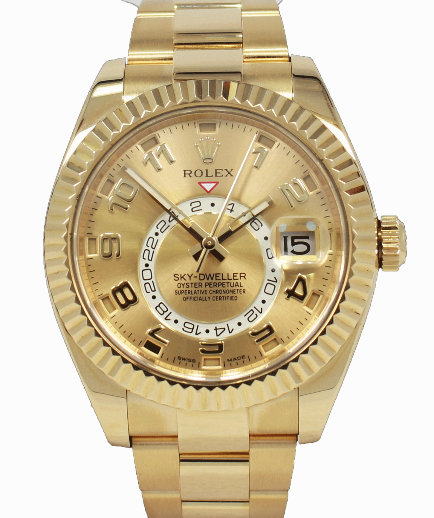 Rolex Sky-Dweller 18K Yellow Gold 326938 GLDARO BOX/PAPERS