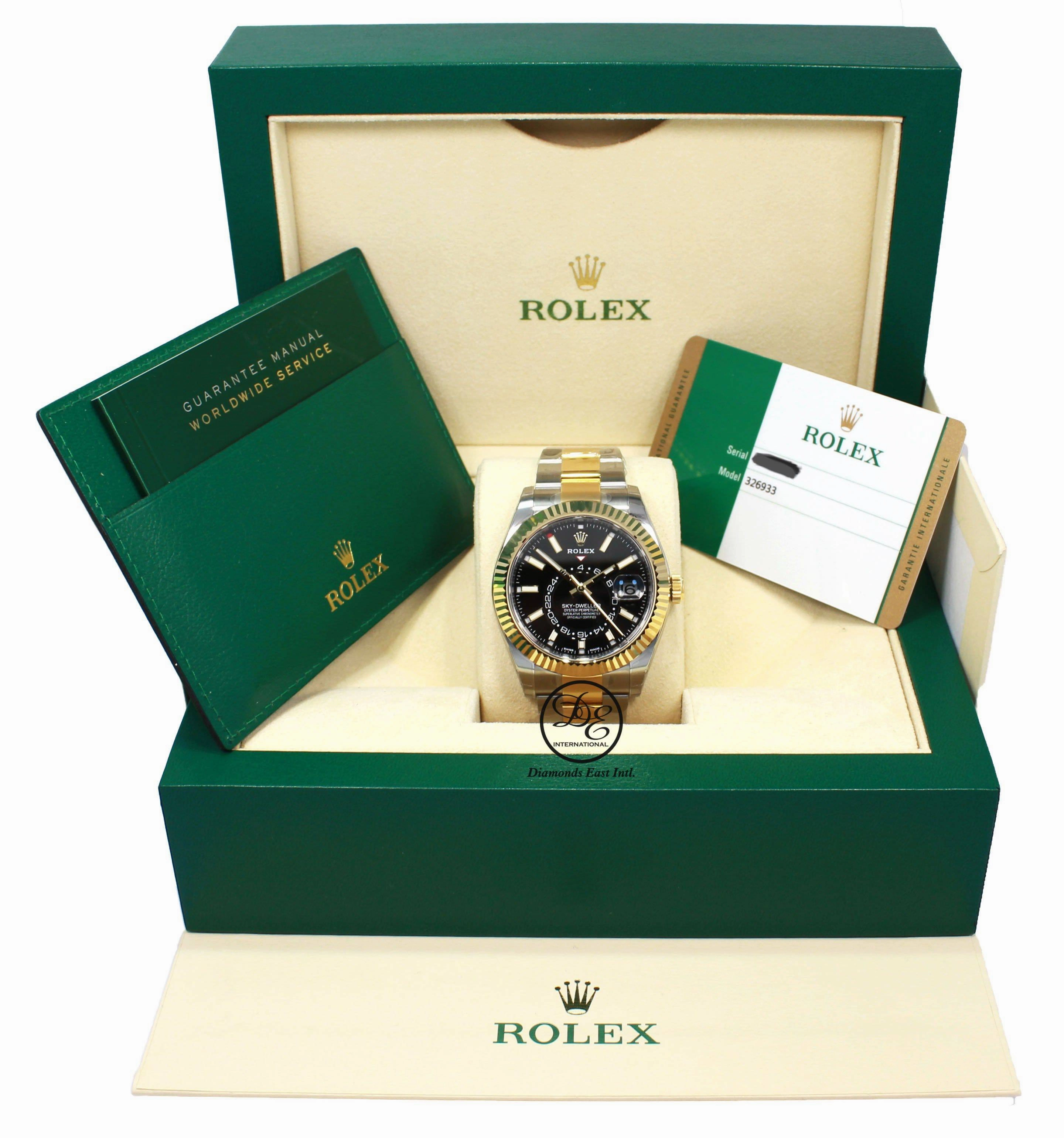 Rolex Sky-Dweller 18K Yellow Gold / SS 326933 BLSKO UNWORN
