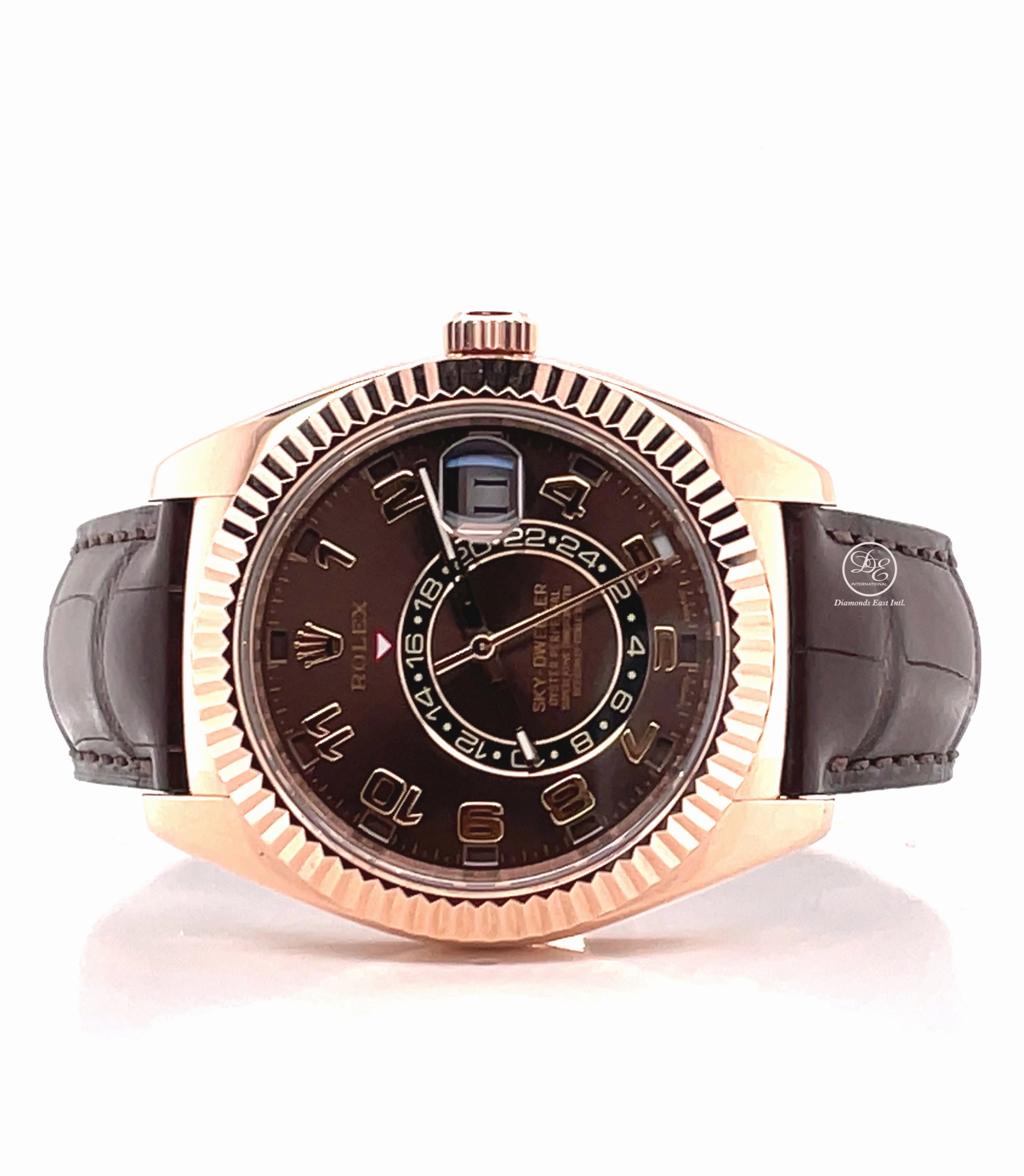 Rolex Sky-Dweller 326135 18K Rose Gold Chocolate Dial MINT