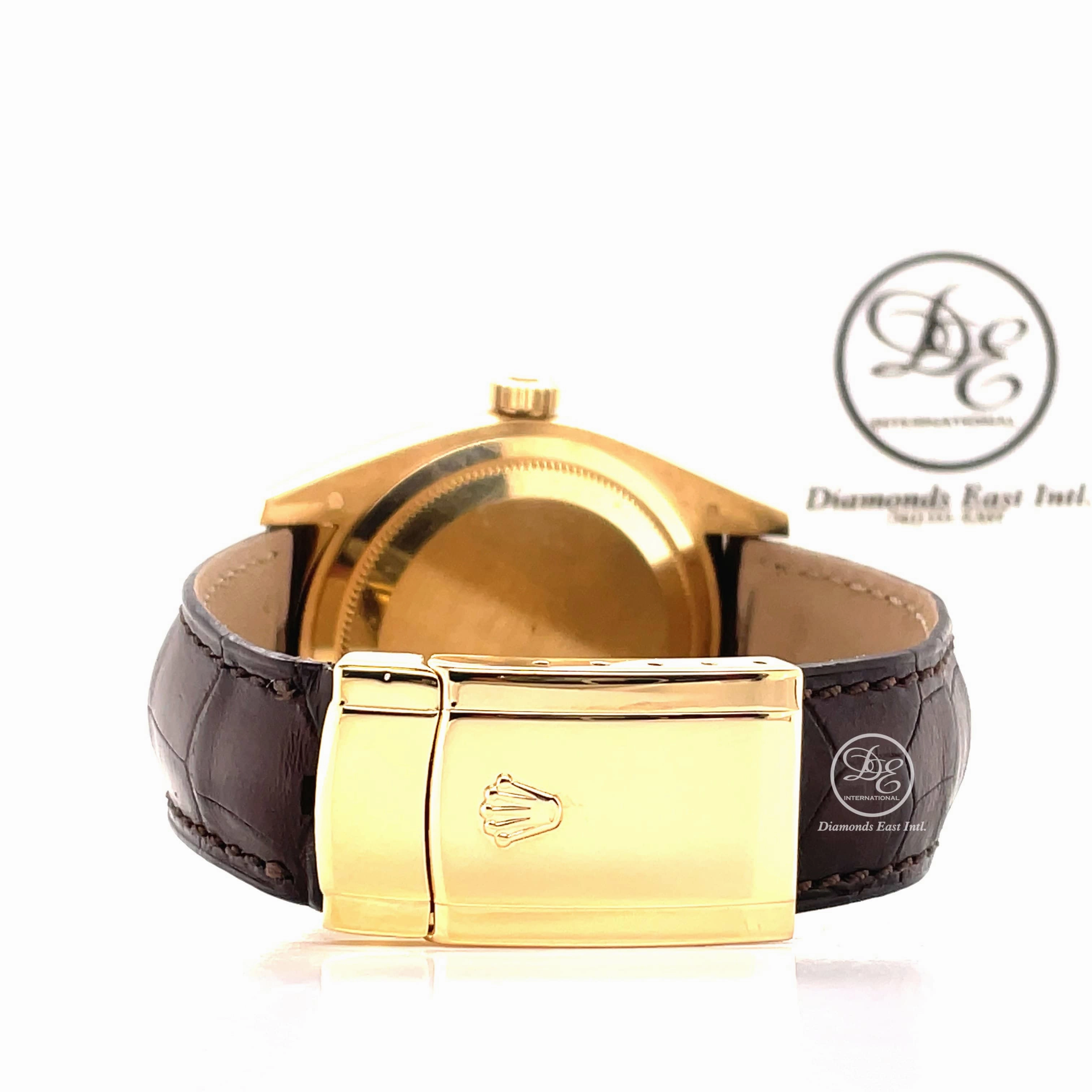 Rolex Sky-Dweller 326138 Perpetual 18K Yellow Gold On Leather Silver Dial Watch *MINT*