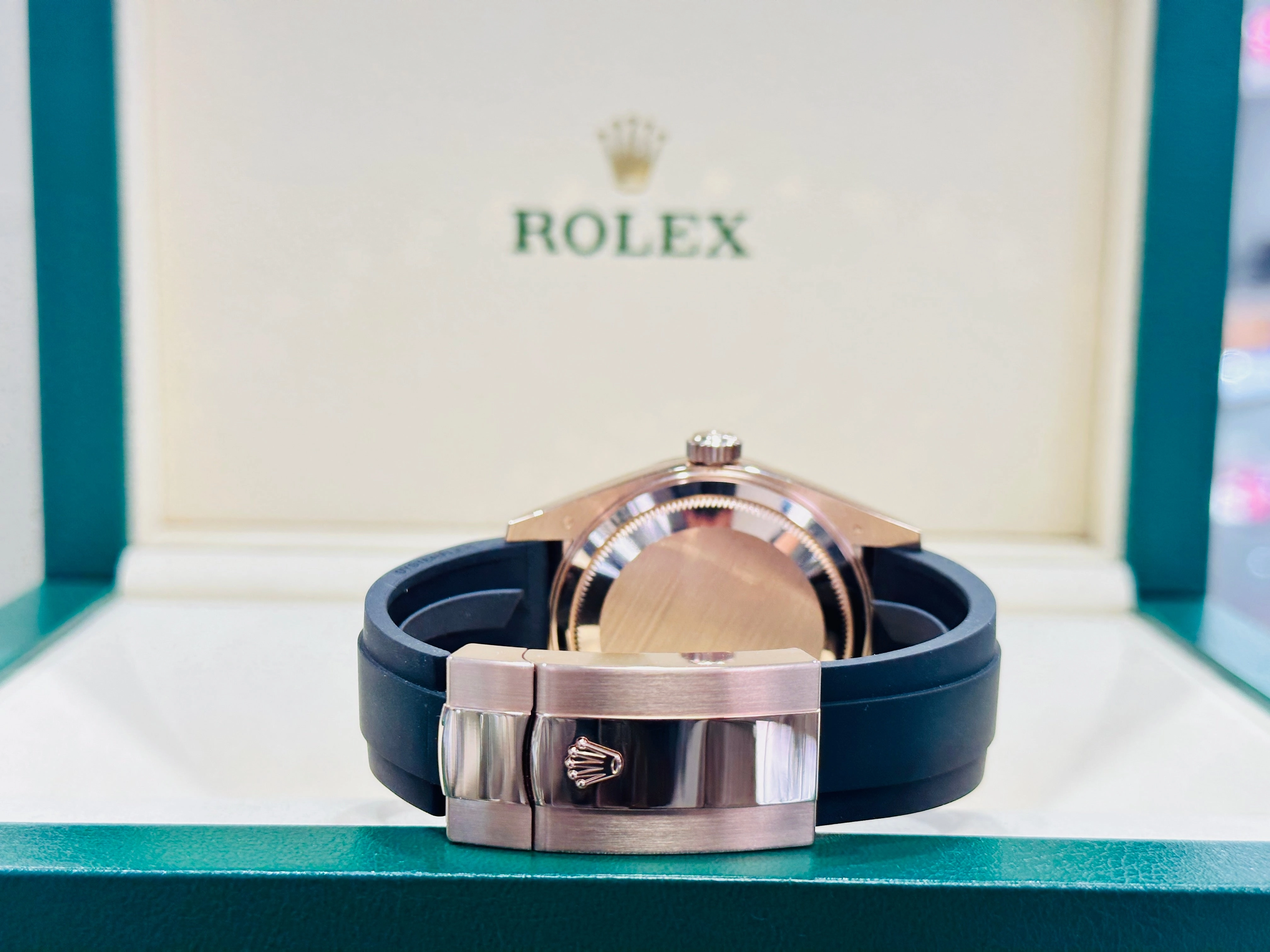 Rolex Sky-Dweller 326235 18K EverRose Gold Chocolate Dial 42 OysterFlex Box And Papers Unworn