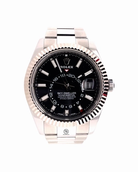 Rolex Sky-Dweller 326934 Black Dial Oyster Box and Papers PreOwned