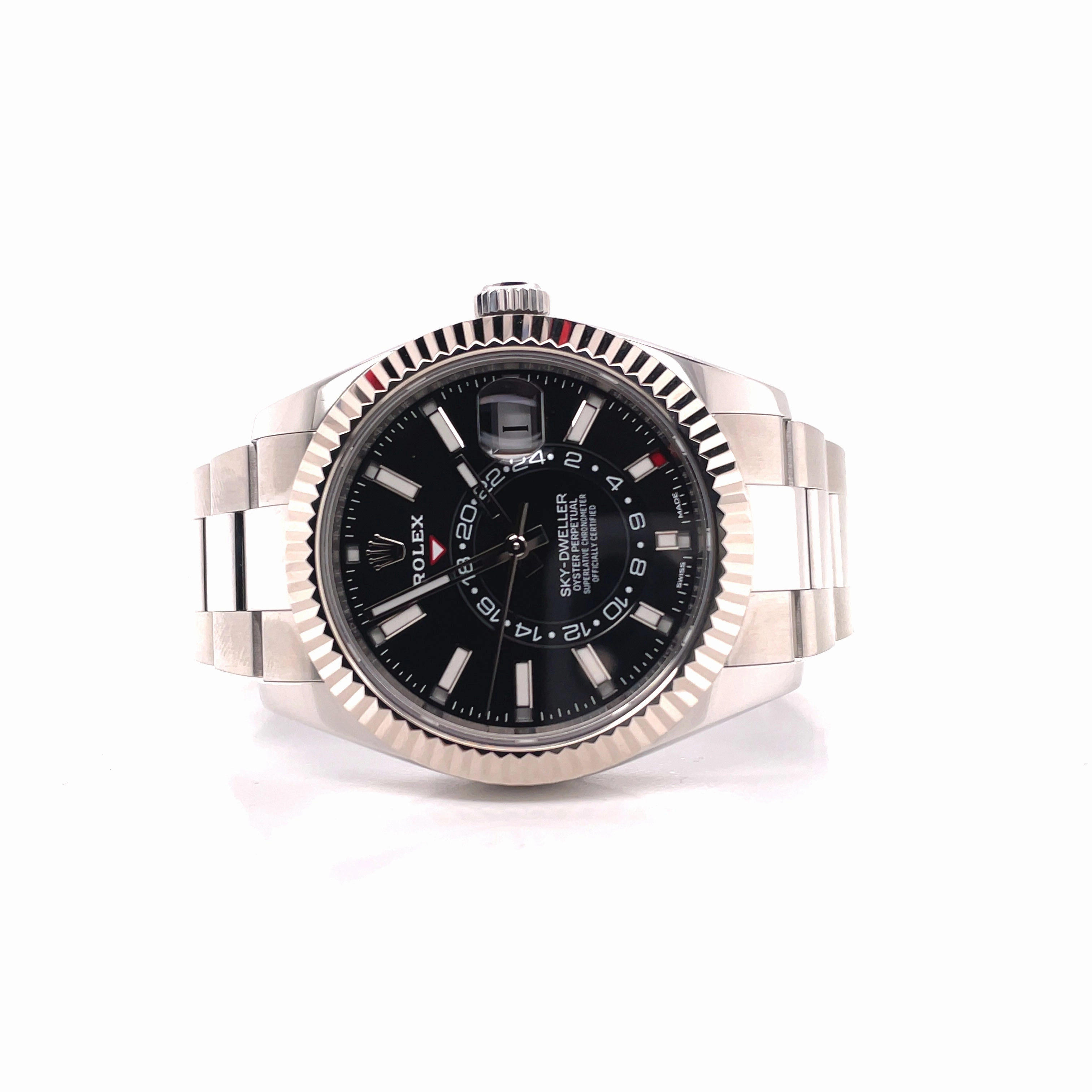 Rolex Sky-Dweller 326934 Black Dial Oyster Box and Papers PreOwned