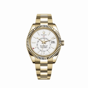 Rolex Sky-Dweller 326938 Yellow Gold White Dial