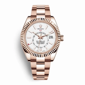 Rolex Sky-Dweller 42mm - Ref: 326935-0005 - Intense White Stick Dial, 18K Rose Gold Oyster Bracelet Watch