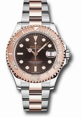 Rolex Steel and Everose Gold Rolesor Yacht-Master 37 Watch - Chocolate Dial - Oyster Bracelet - 268621 choo