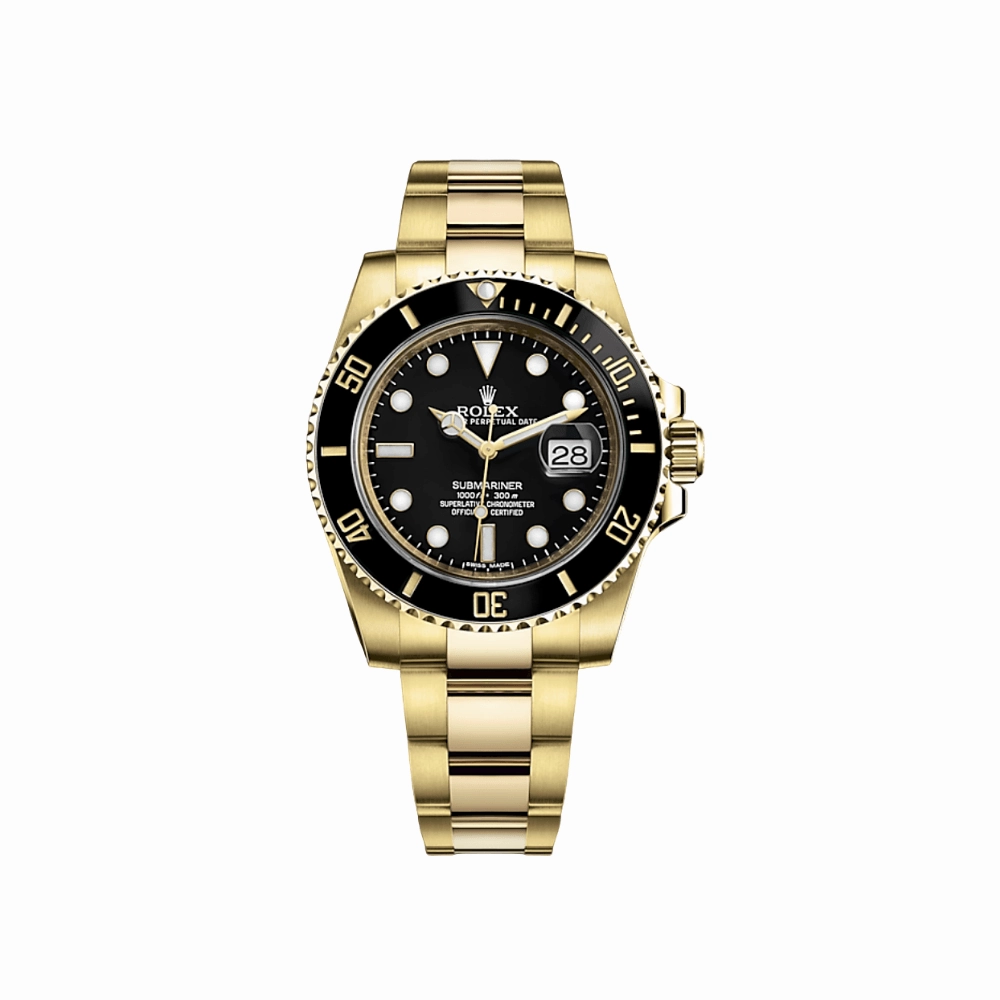 Rolex Submariner Date 116618LN Yellow Gold Black Dial (2015)