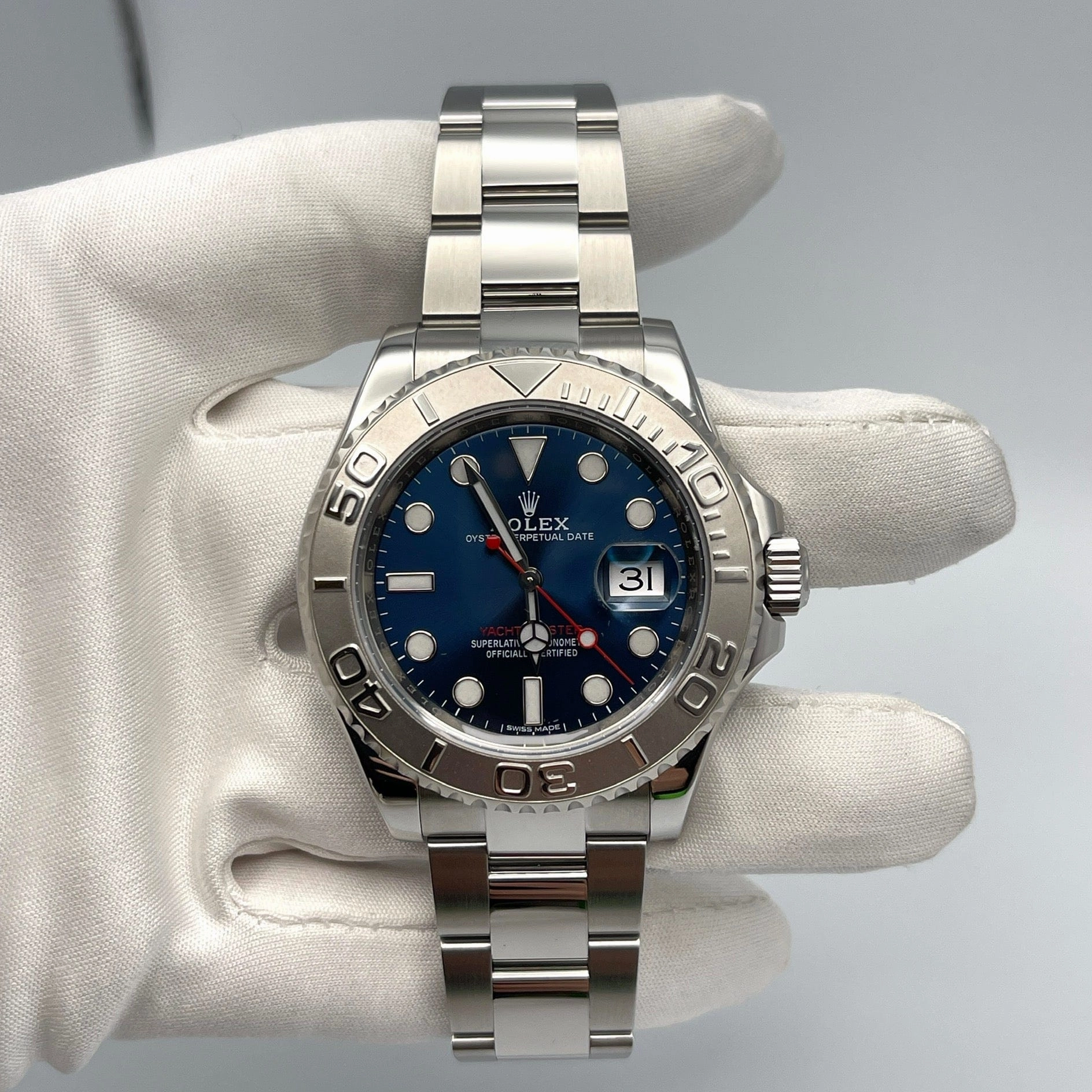Rolex Yacht-Master 40 116622 Stainless Steel Platinum Blue Dial