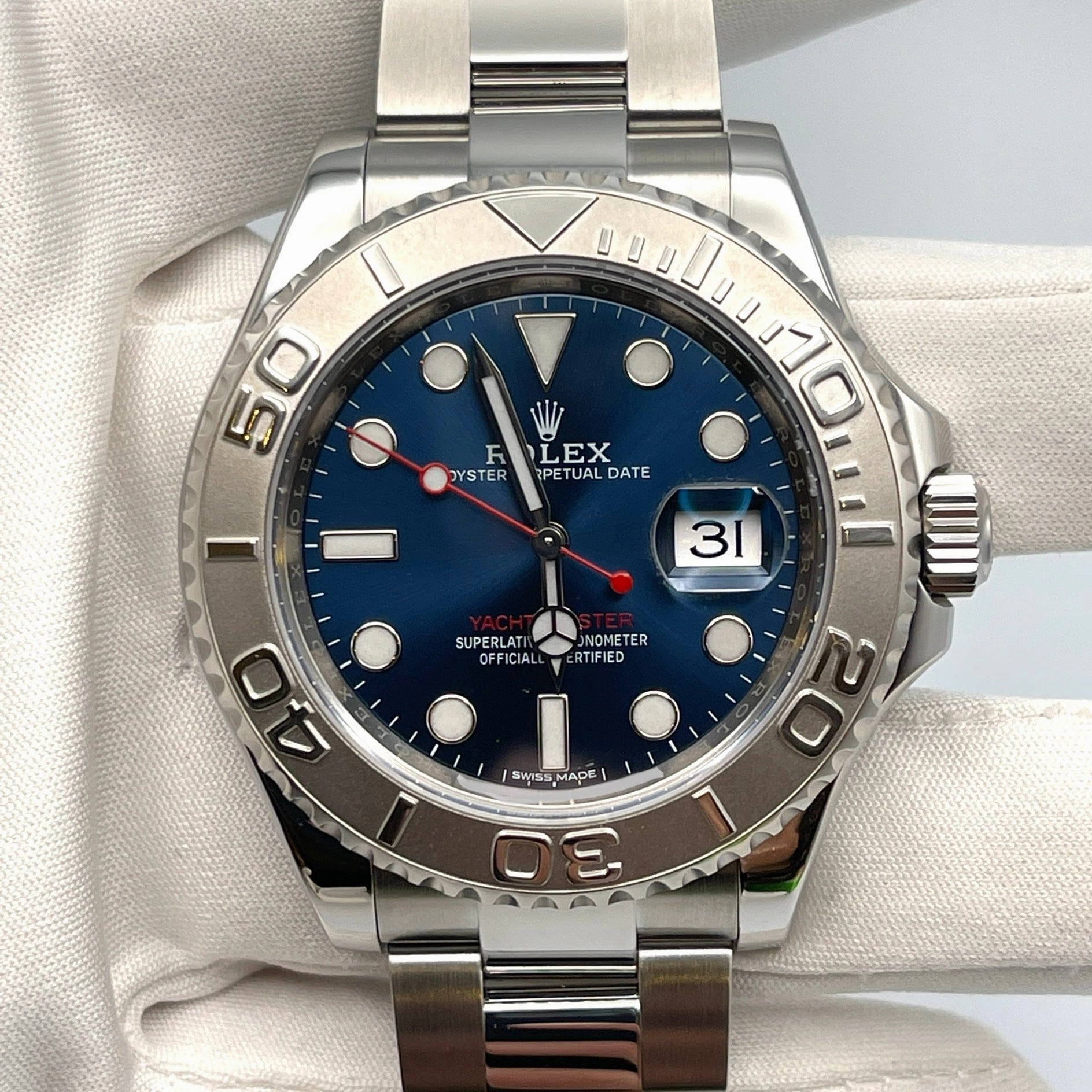 Rolex Yacht-Master 40 116622 Stainless Steel Platinum Blue Dial