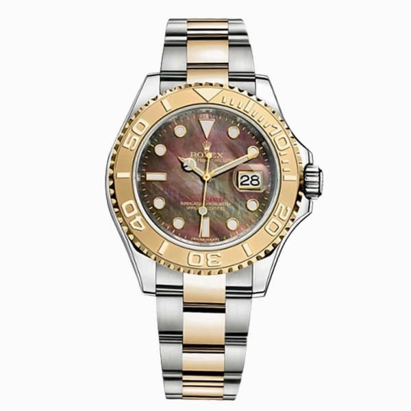 Rolex Yachtmaster 40mm - Ref: 16623MO - Black Mother of Pearl Dial, Two Tone Stainless Steel & 18K Yellow Gold Oyster Bracelet Men's Watch