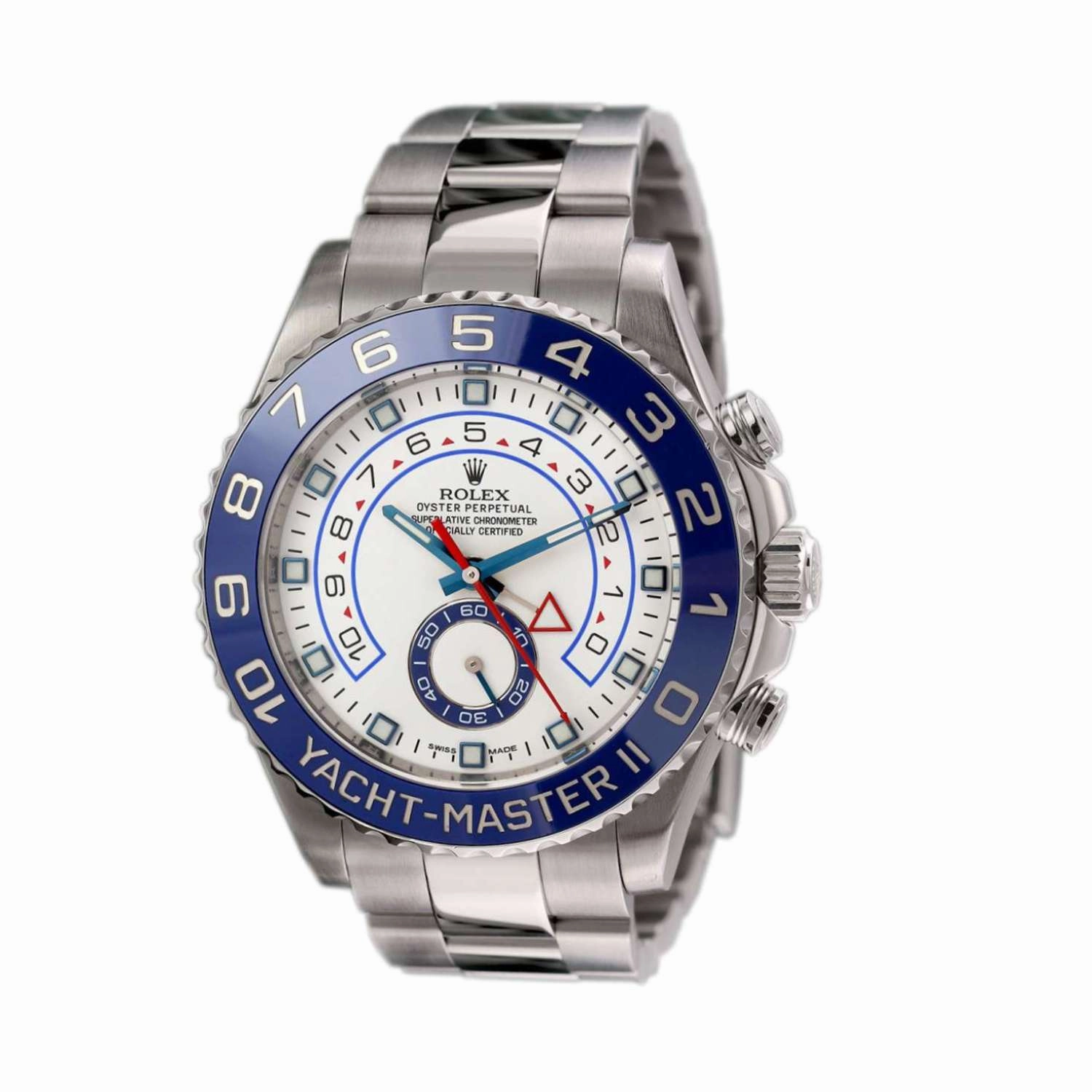 Rolex Yachtmaster II 44mm - Ref: 116680-0002 - White Dial, Stainless Steel Oyster Bracelet Men's Watch