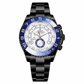 Rolex Yachtmaster II 44mm - Ref: 116680-0002-pvd-2 - White Dial, PVD Stainless Steel Oyster Bracelet Men's Watch