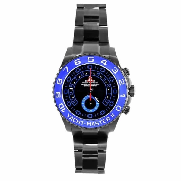 Rolex Yachtmaster II 44mm - Ref: 116680bd - Black Dial, Black PVD Stainless Steel Oyster Bracelet Men's Watch
